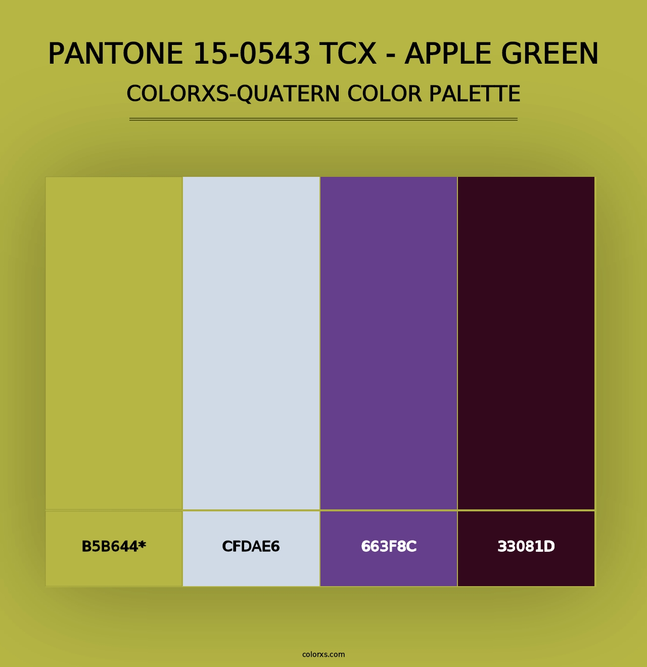 PANTONE 15-0543 TCX - Apple Green - Colorxs Quad Palette