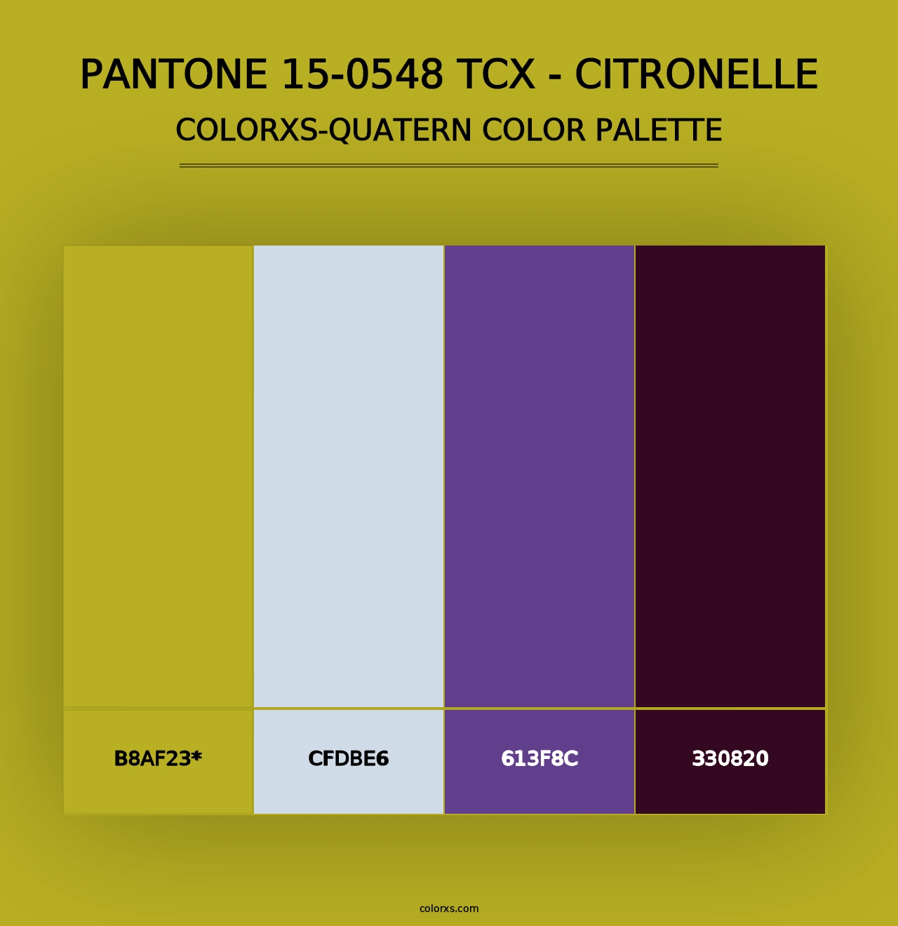 PANTONE 15-0548 TCX - Citronelle - Colorxs Quad Palette