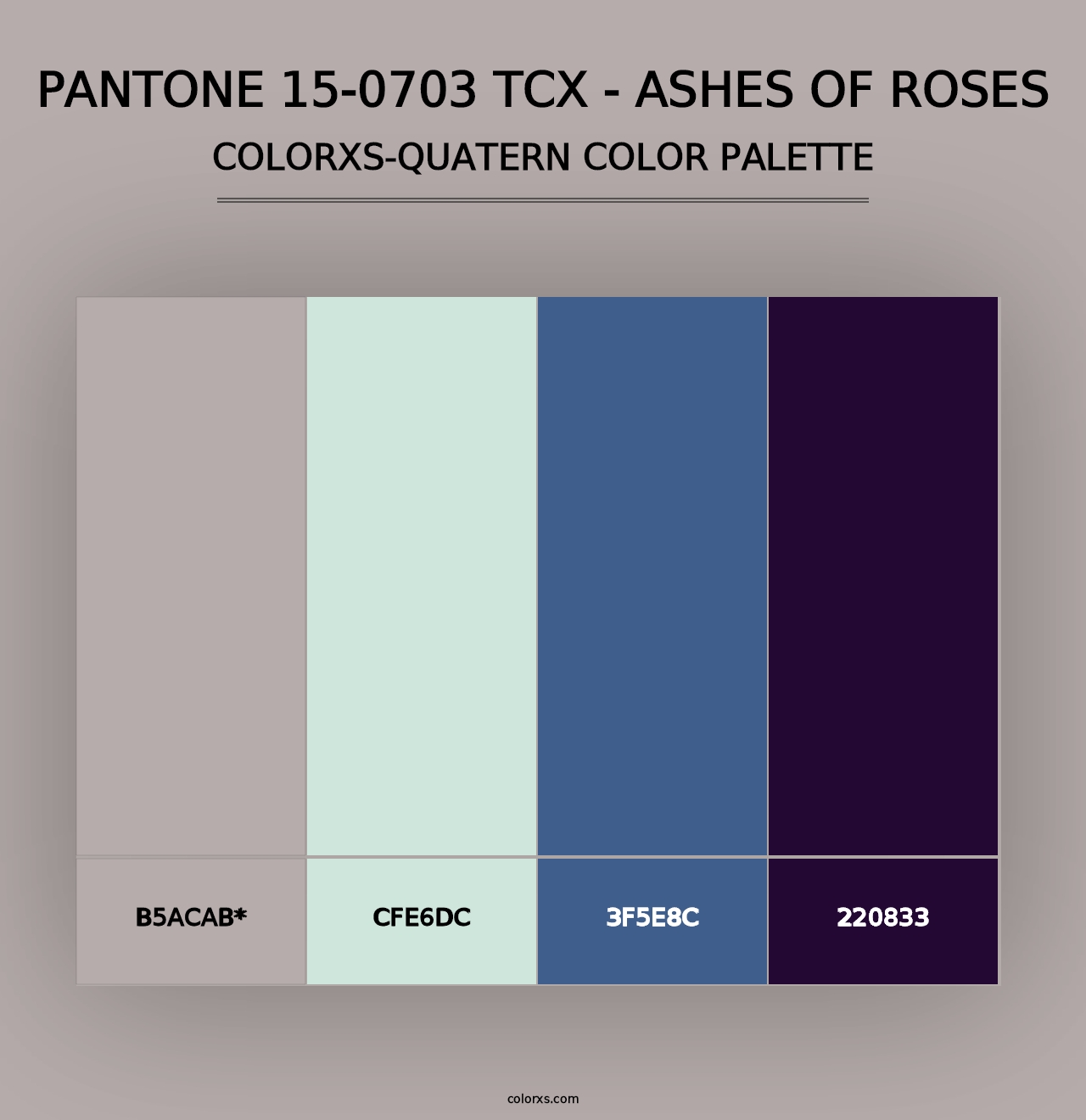 PANTONE 15-0703 TCX - Ashes of Roses - Colorxs Quad Palette