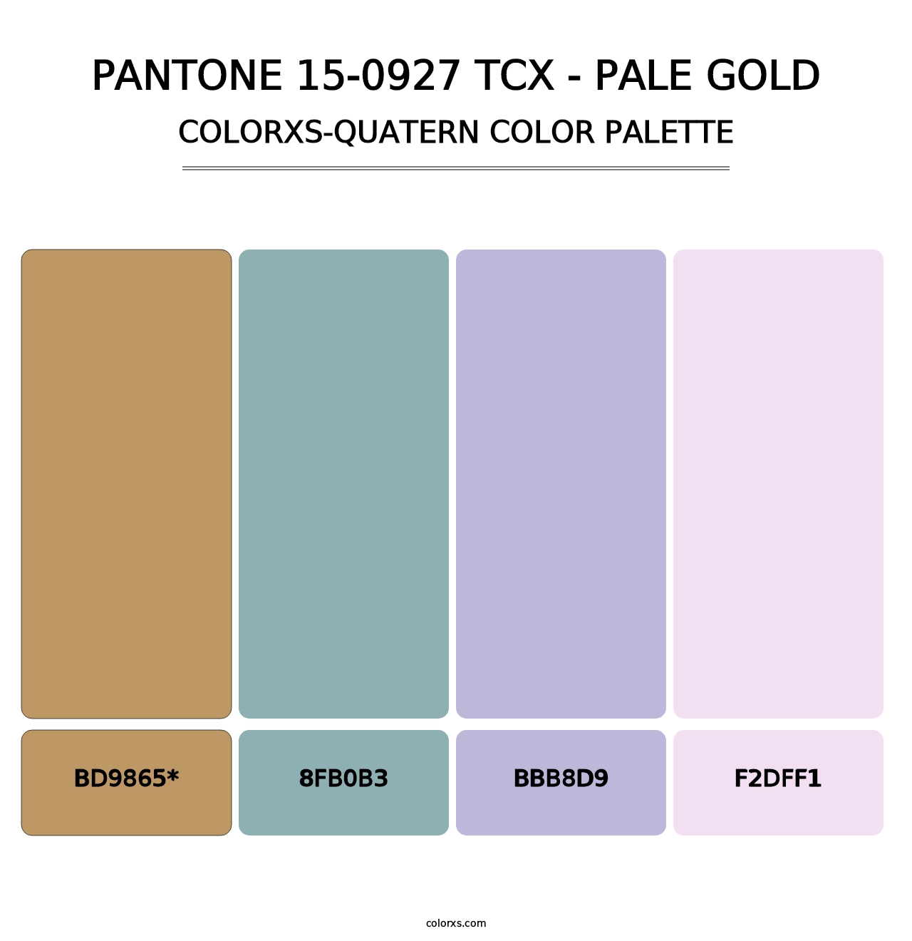 PANTONE 15-0927 TCX - Pale Gold - Colorxs Quad Palette