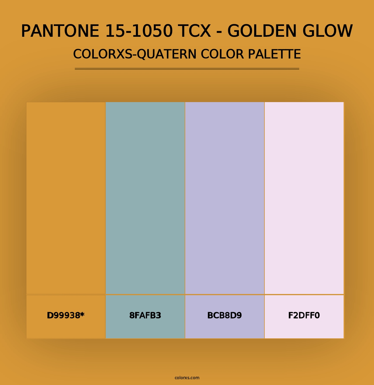 PANTONE 15-1050 TCX - Golden Glow - Colorxs Quad Palette