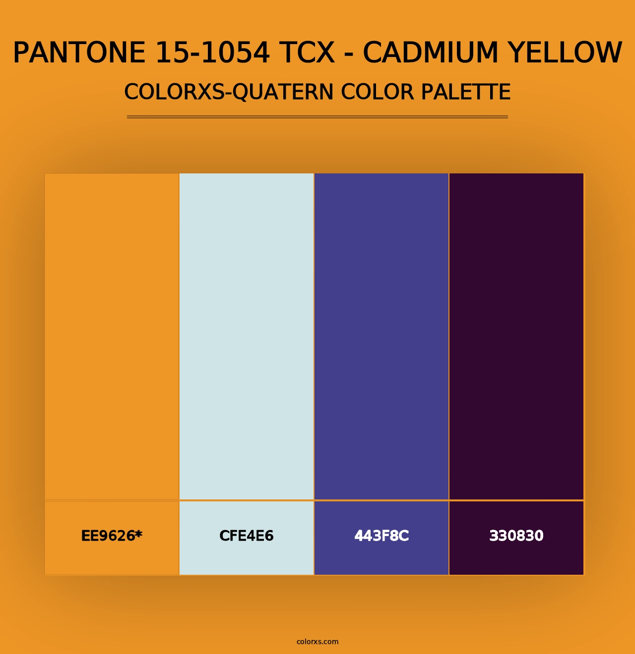 PANTONE 15-1054 TCX - Cadmium Yellow - Colorxs Quad Palette