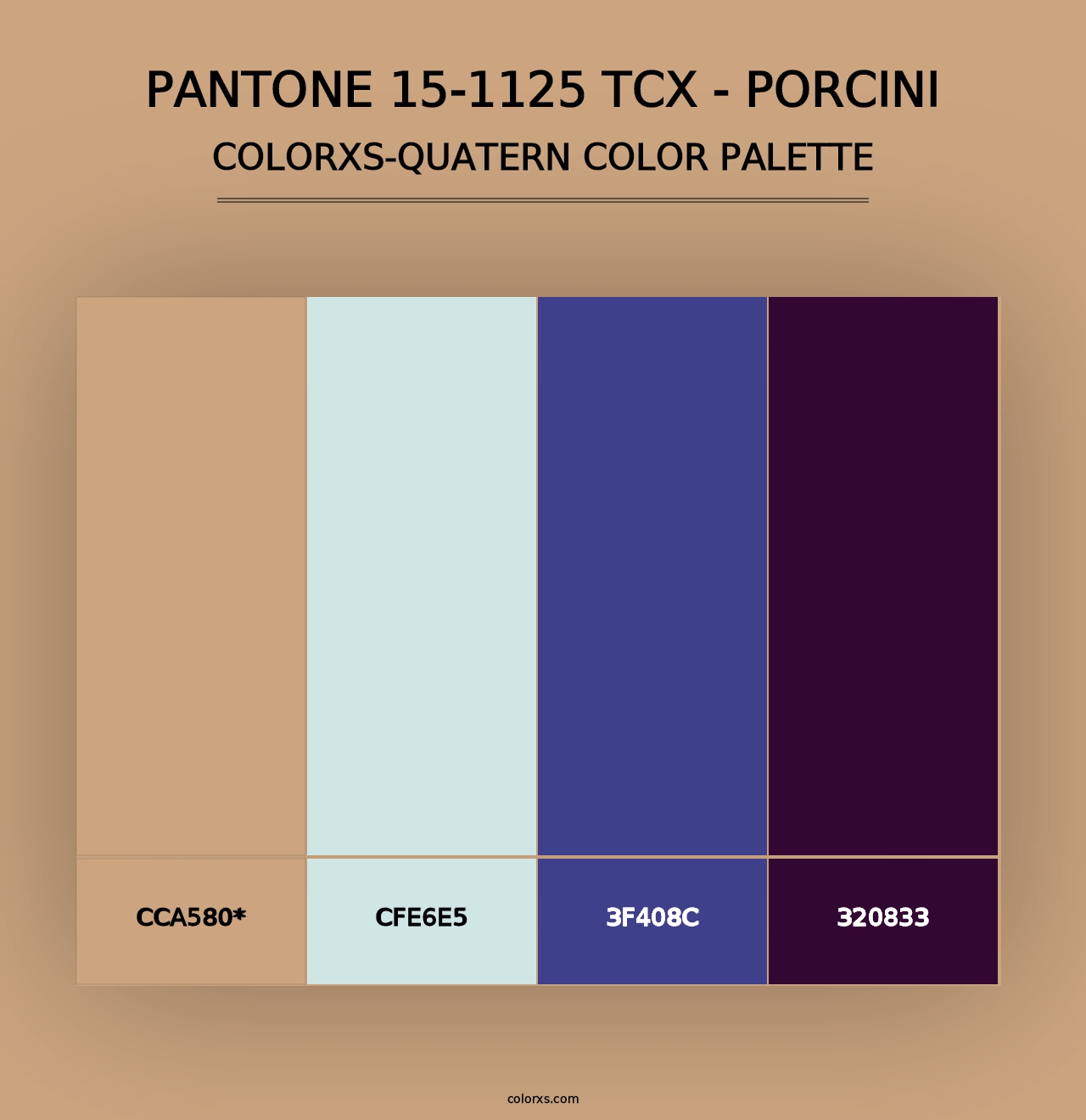 PANTONE 15-1125 TCX - Porcini - Colorxs Quad Palette