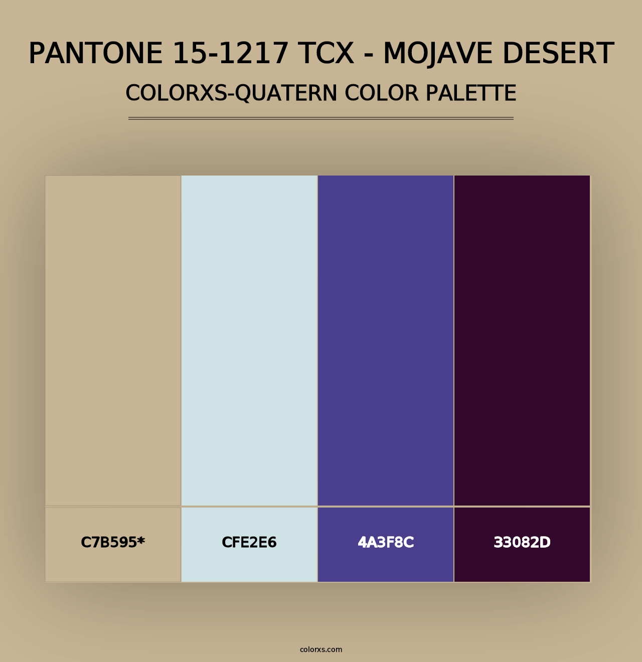 PANTONE 15-1217 TCX - Mojave Desert - Colorxs Quad Palette