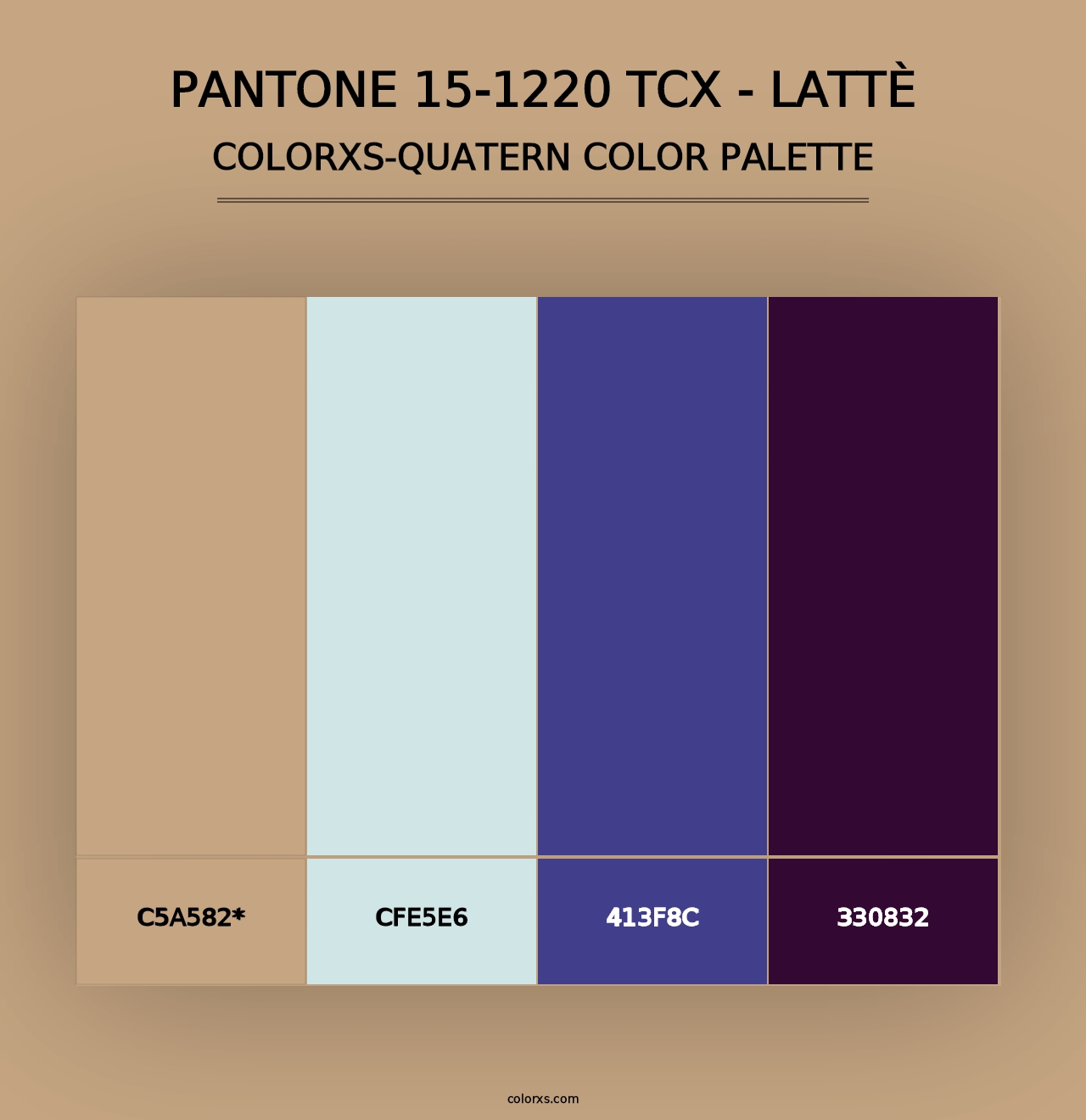 PANTONE 15-1220 TCX - Lattè - Colorxs Quad Palette