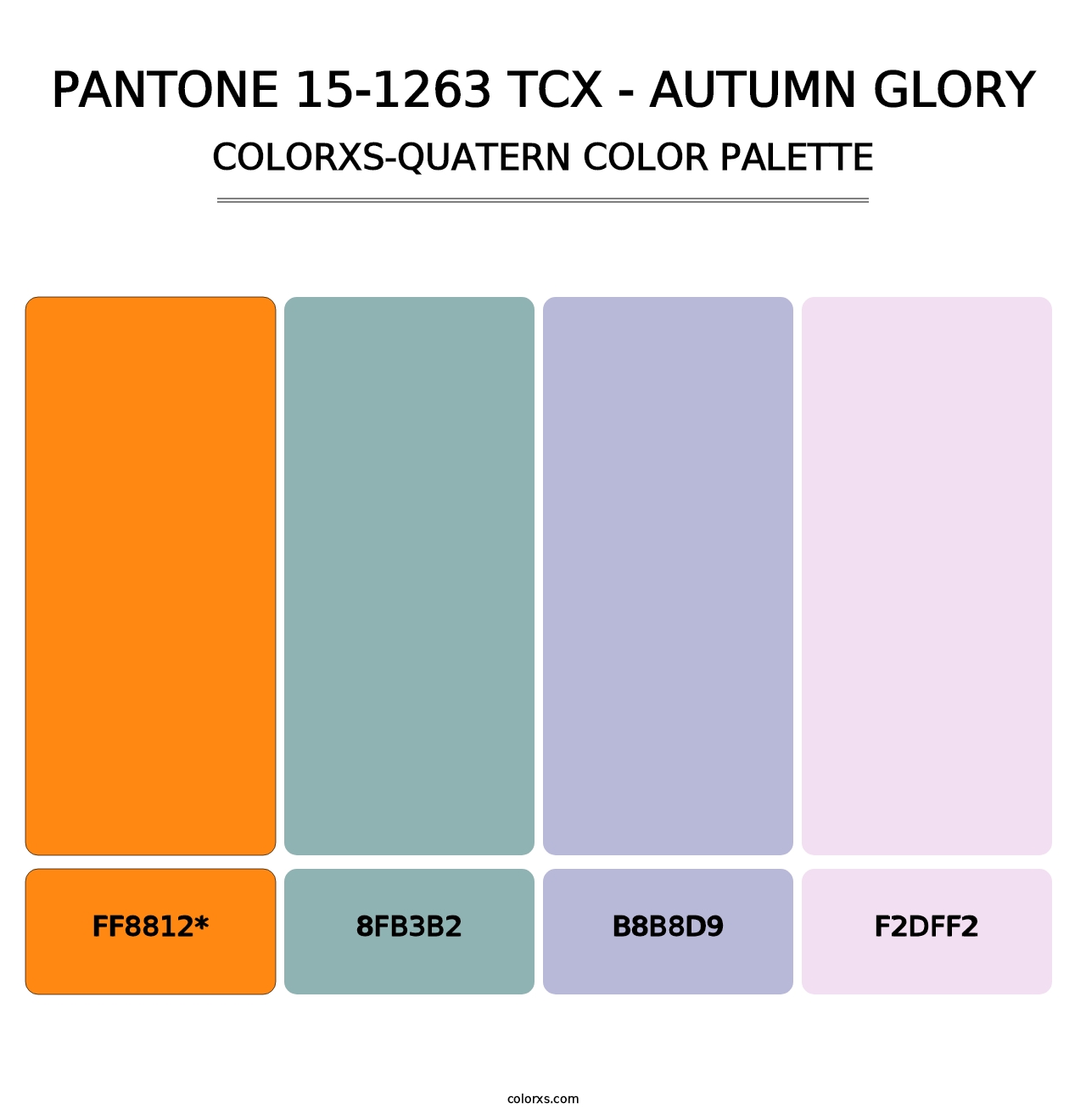 PANTONE 15-1263 TCX - Autumn Glory - Colorxs Quad Palette