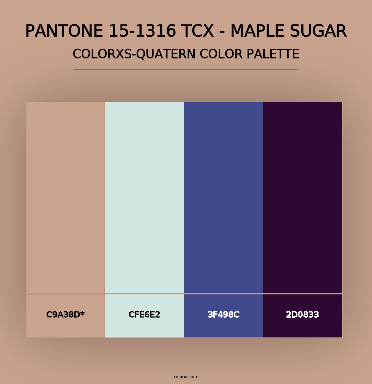 PANTONE 15-1316 TCX - Maple Sugar - Colorxs Quad Palette