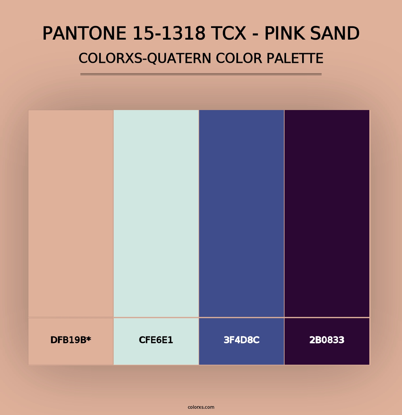 PANTONE 15-1318 TCX - Pink Sand - Colorxs Quad Palette