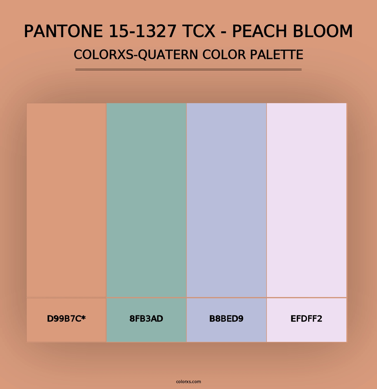 PANTONE 15-1327 TCX - Peach Bloom - Colorxs Quad Palette