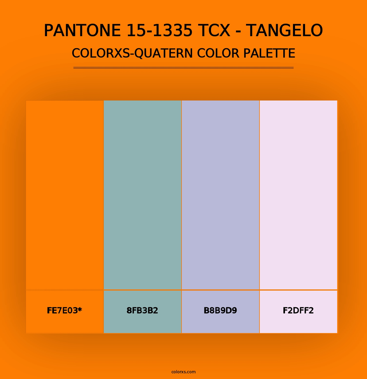 PANTONE 15-1335 TCX - Tangelo - Colorxs Quad Palette