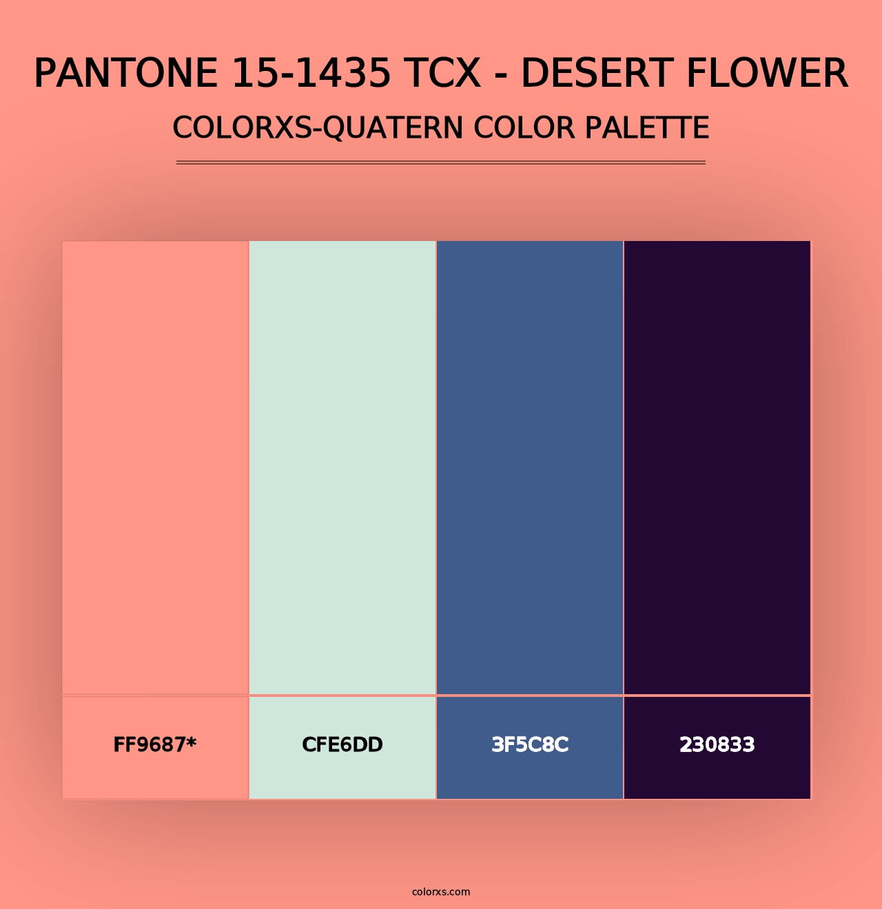 PANTONE 15-1435 TCX - Desert Flower - Colorxs Quad Palette