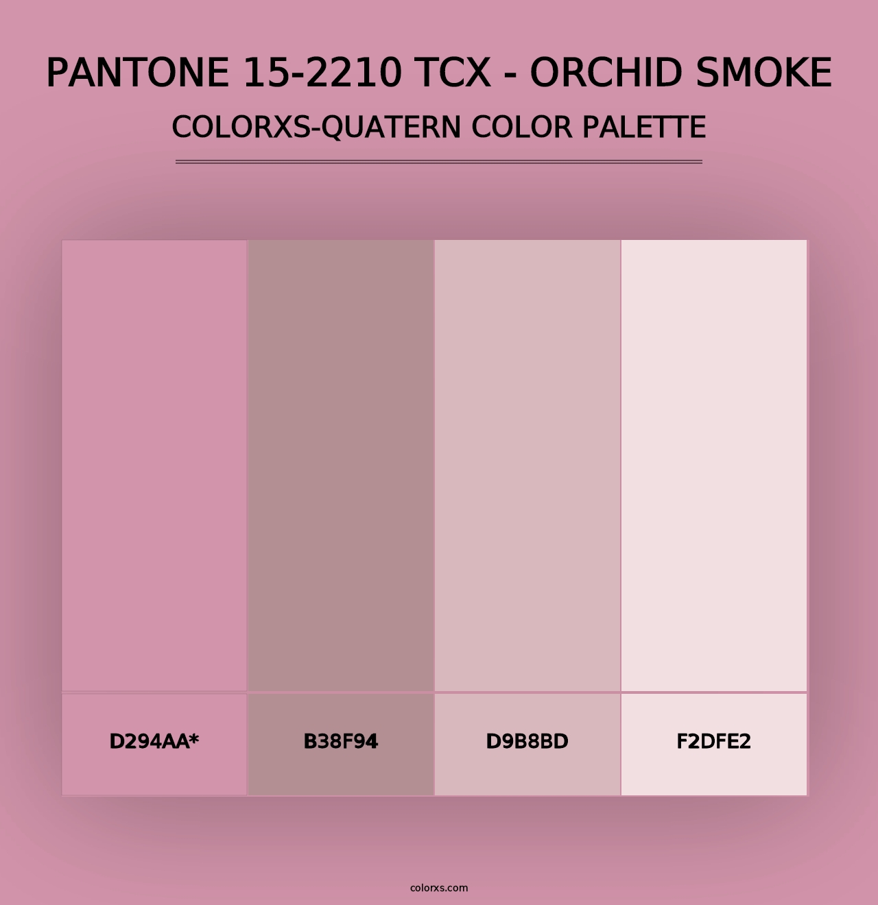 PANTONE 15-2210 TCX - Orchid Smoke - Colorxs Quad Palette