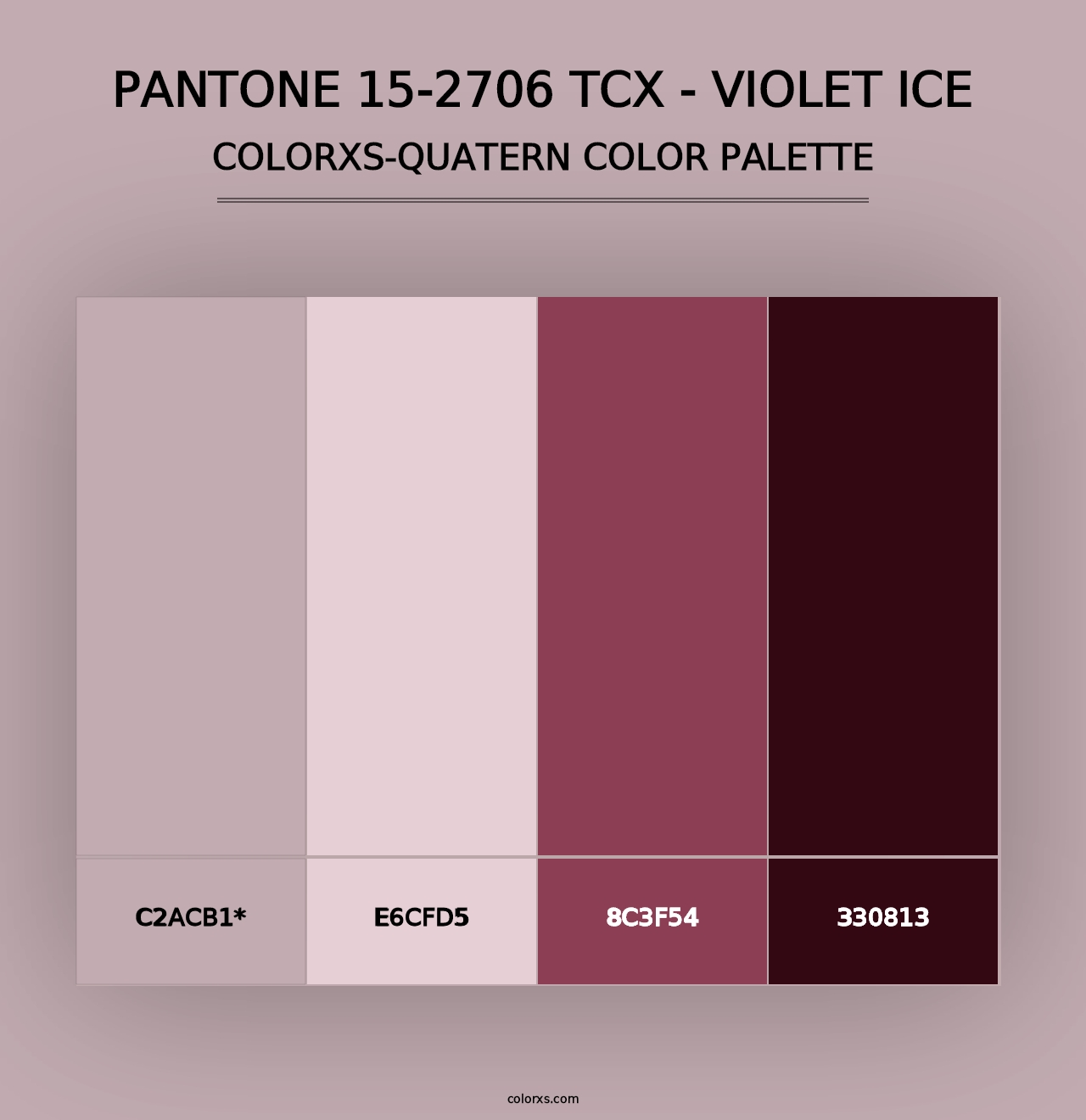 PANTONE 15-2706 TCX - Violet Ice - Colorxs Quad Palette