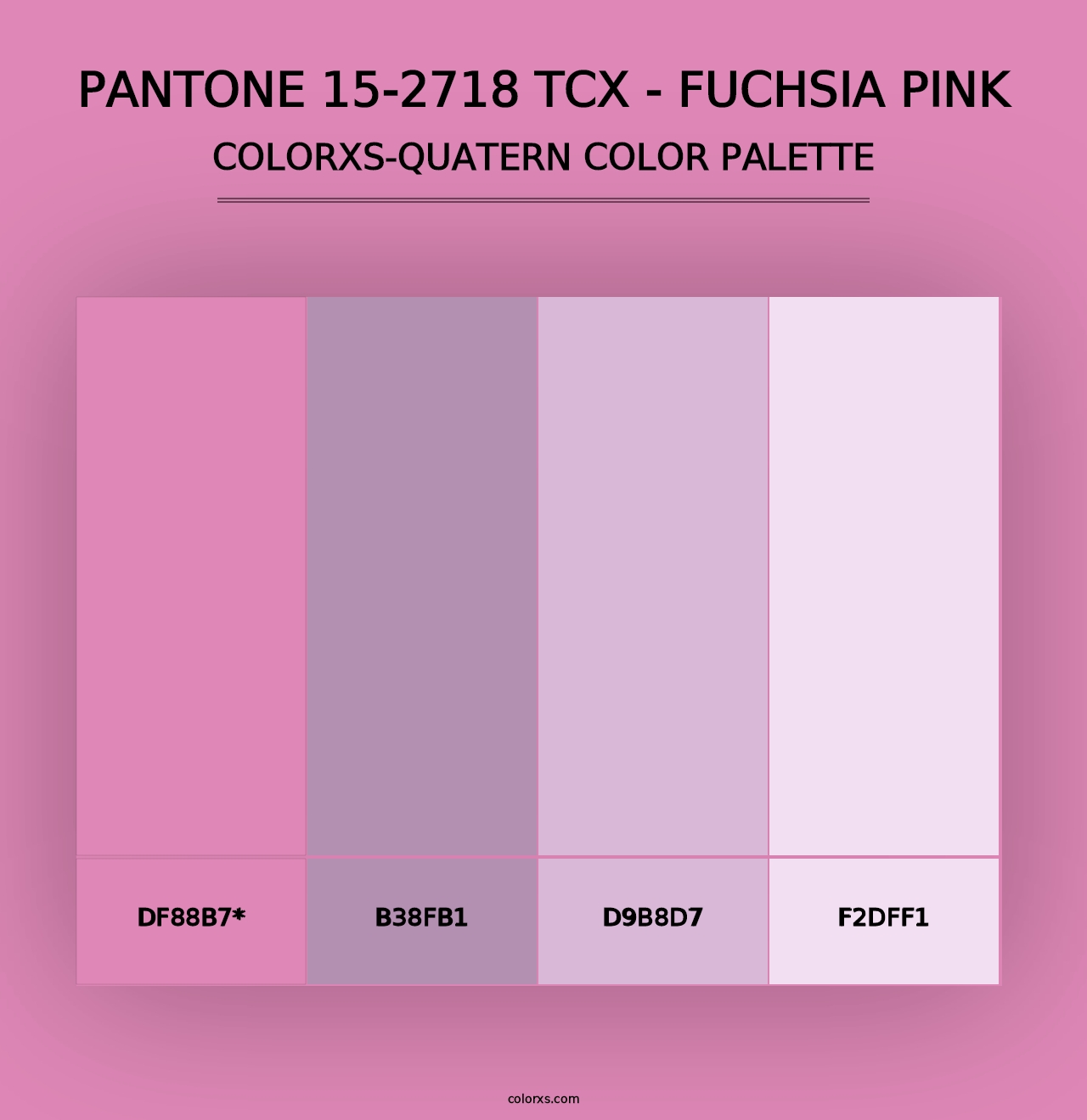 PANTONE 15-2718 TCX - Fuchsia Pink - Colorxs Quad Palette