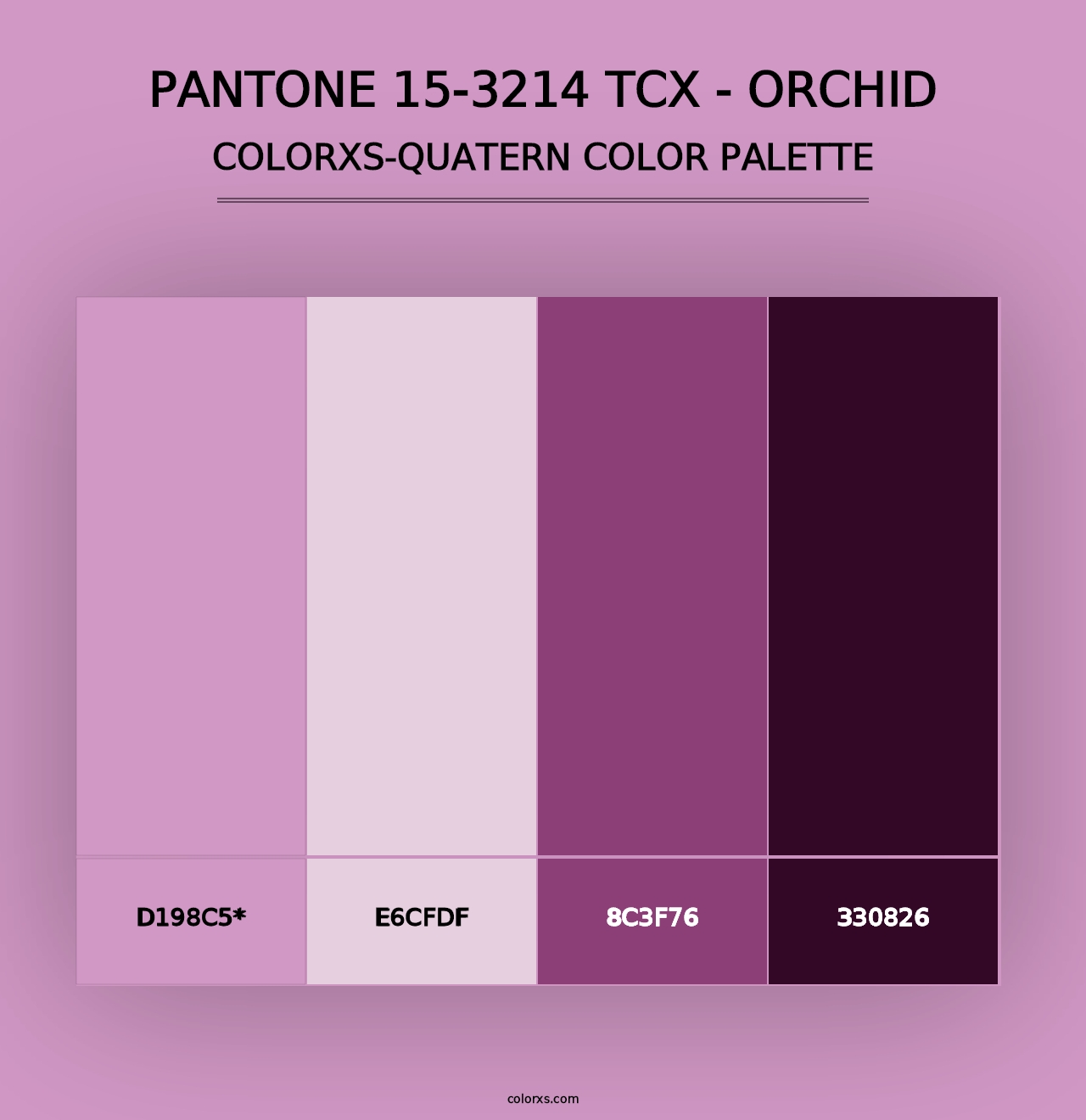 PANTONE 15-3214 TCX - Orchid - Colorxs Quad Palette