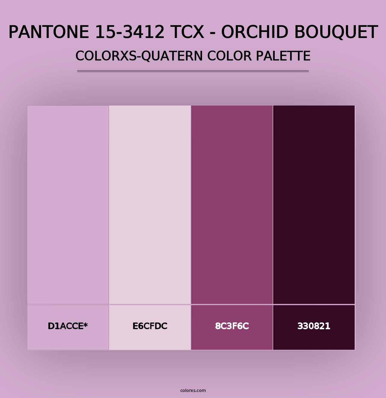 PANTONE 15-3412 TCX - Orchid Bouquet - Colorxs Quad Palette