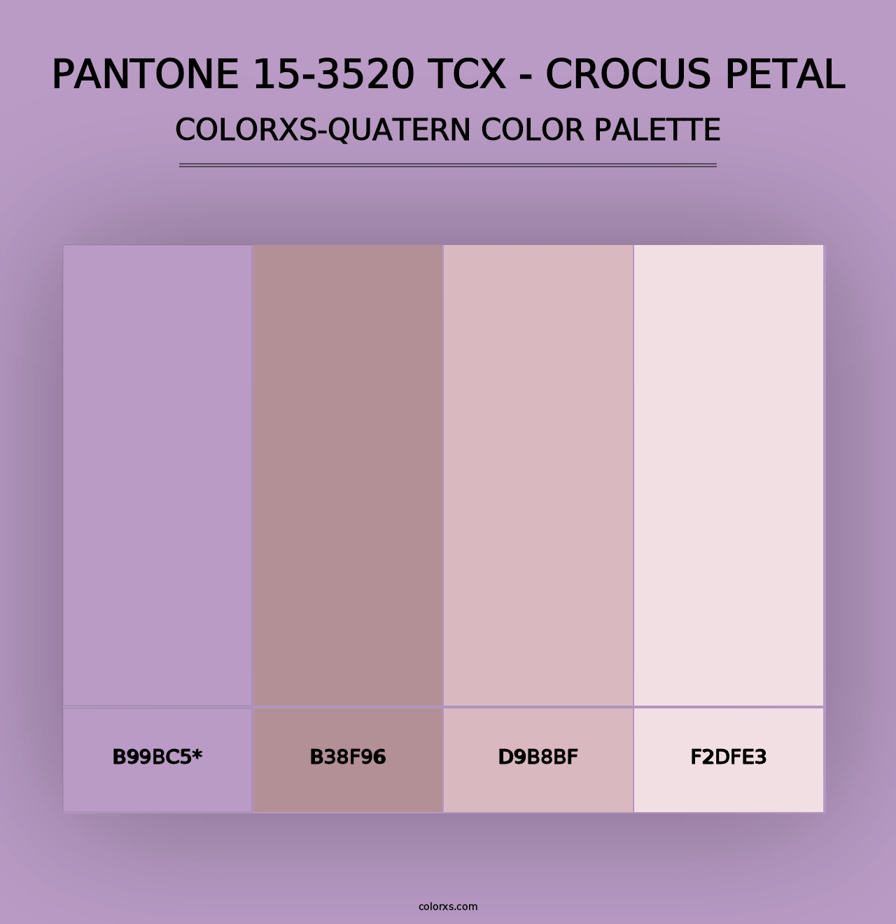 PANTONE 15-3520 TCX - Crocus Petal - Colorxs Quad Palette