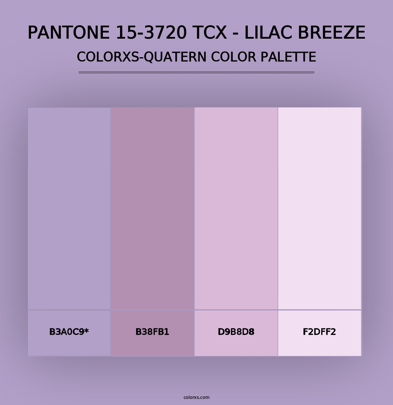 PANTONE 15-3720 TCX - Lilac Breeze - Colorxs Quad Palette