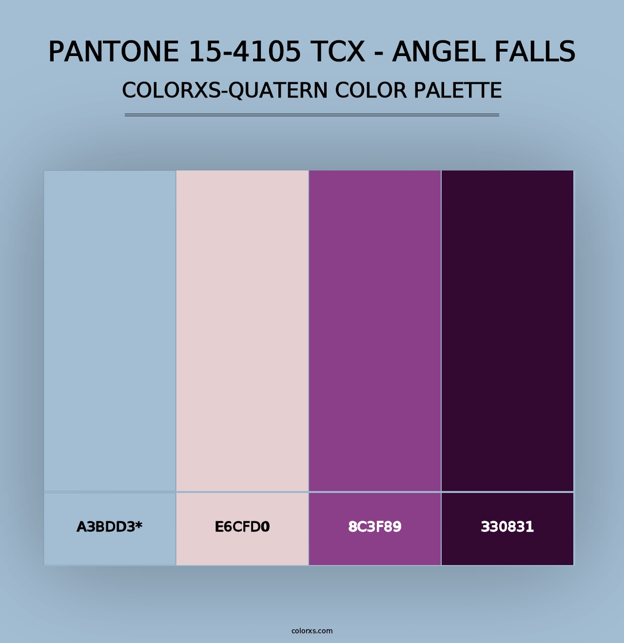 PANTONE 15-4105 TCX - Angel Falls - Colorxs Quad Palette