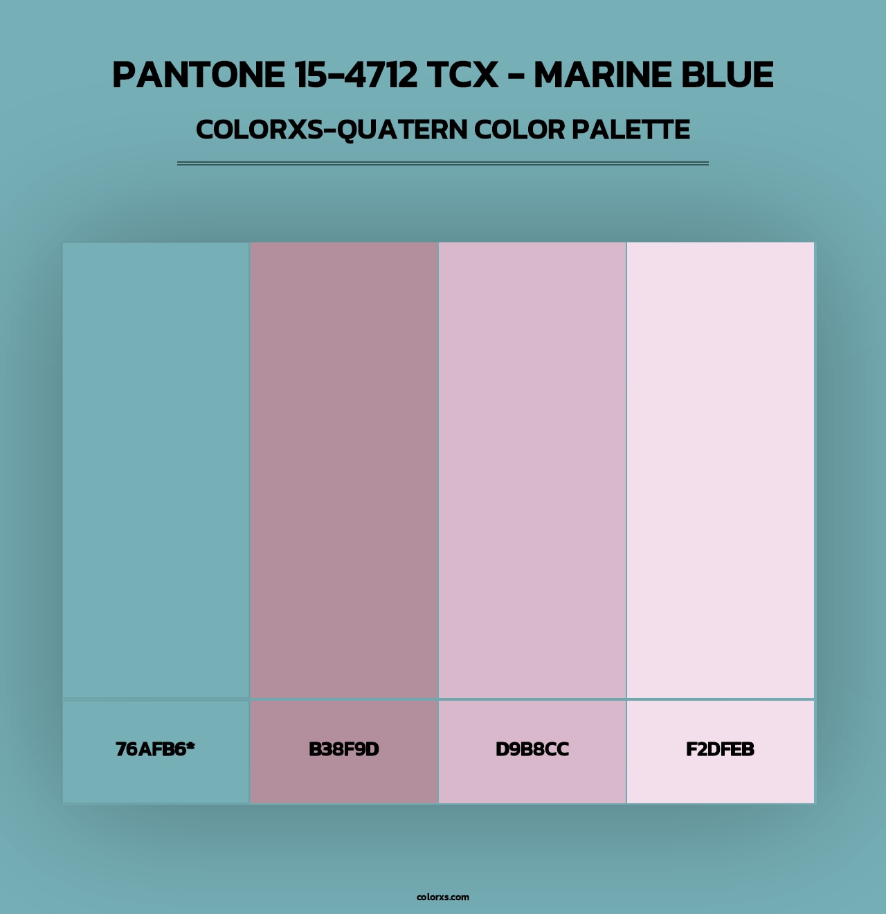 PANTONE 15-4712 TCX - Marine Blue - Colorxs Quad Palette