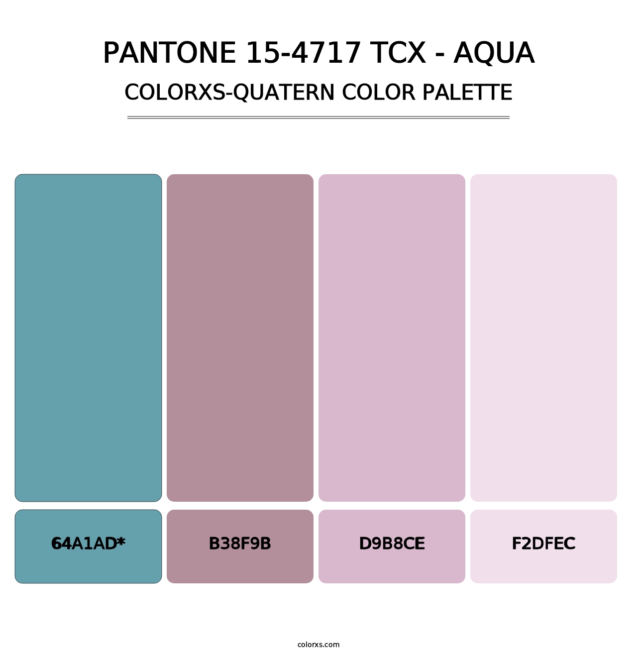 PANTONE 15-4717 TCX - Aqua - Colorxs Quad Palette