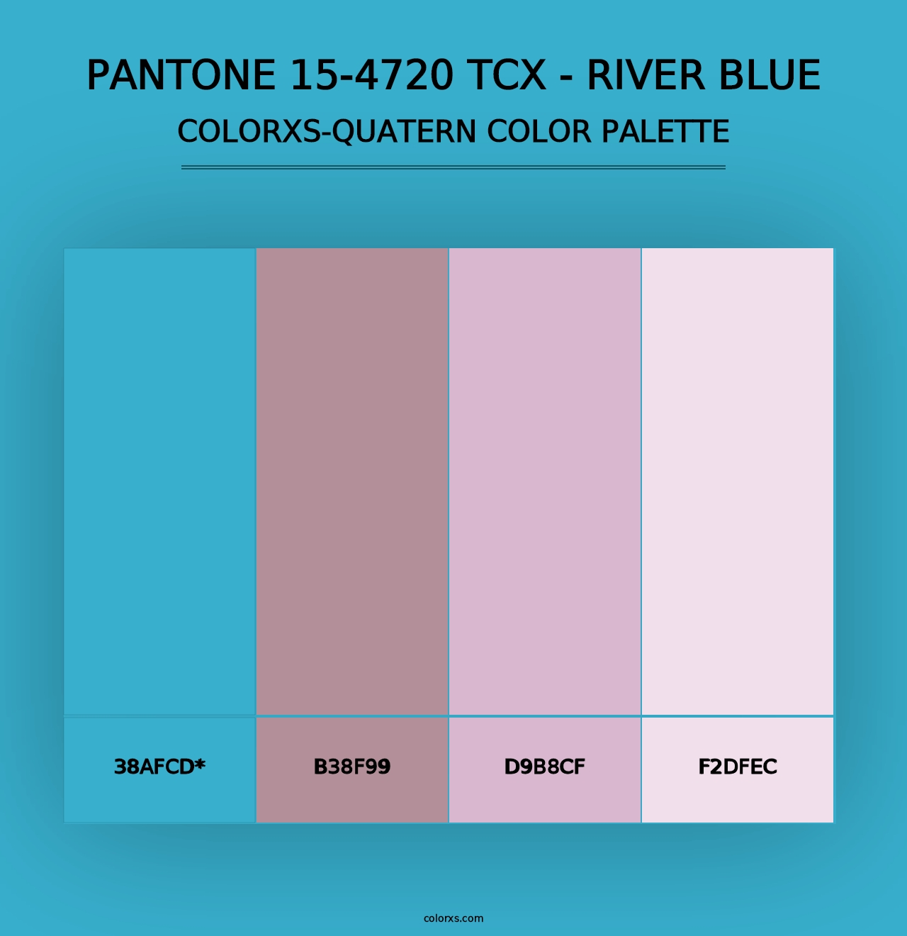 PANTONE 15-4720 TCX - River Blue - Colorxs Quad Palette