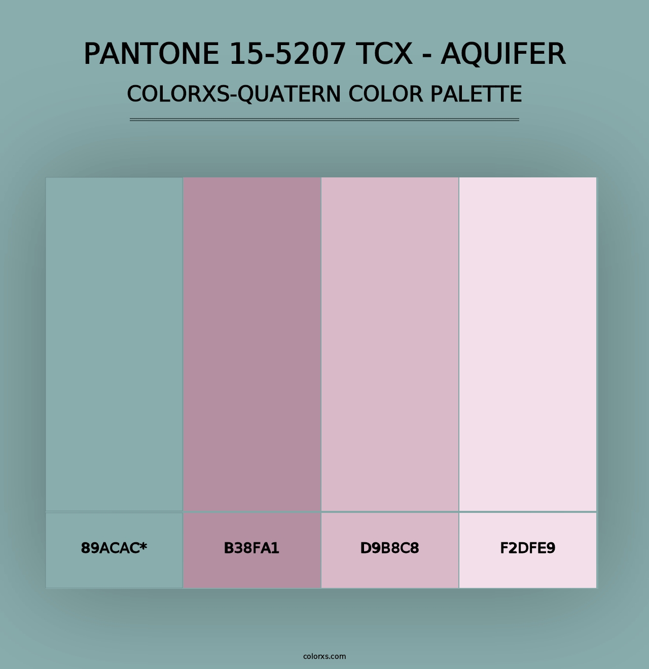 PANTONE 15-5207 TCX - Aquifer - Colorxs Quad Palette