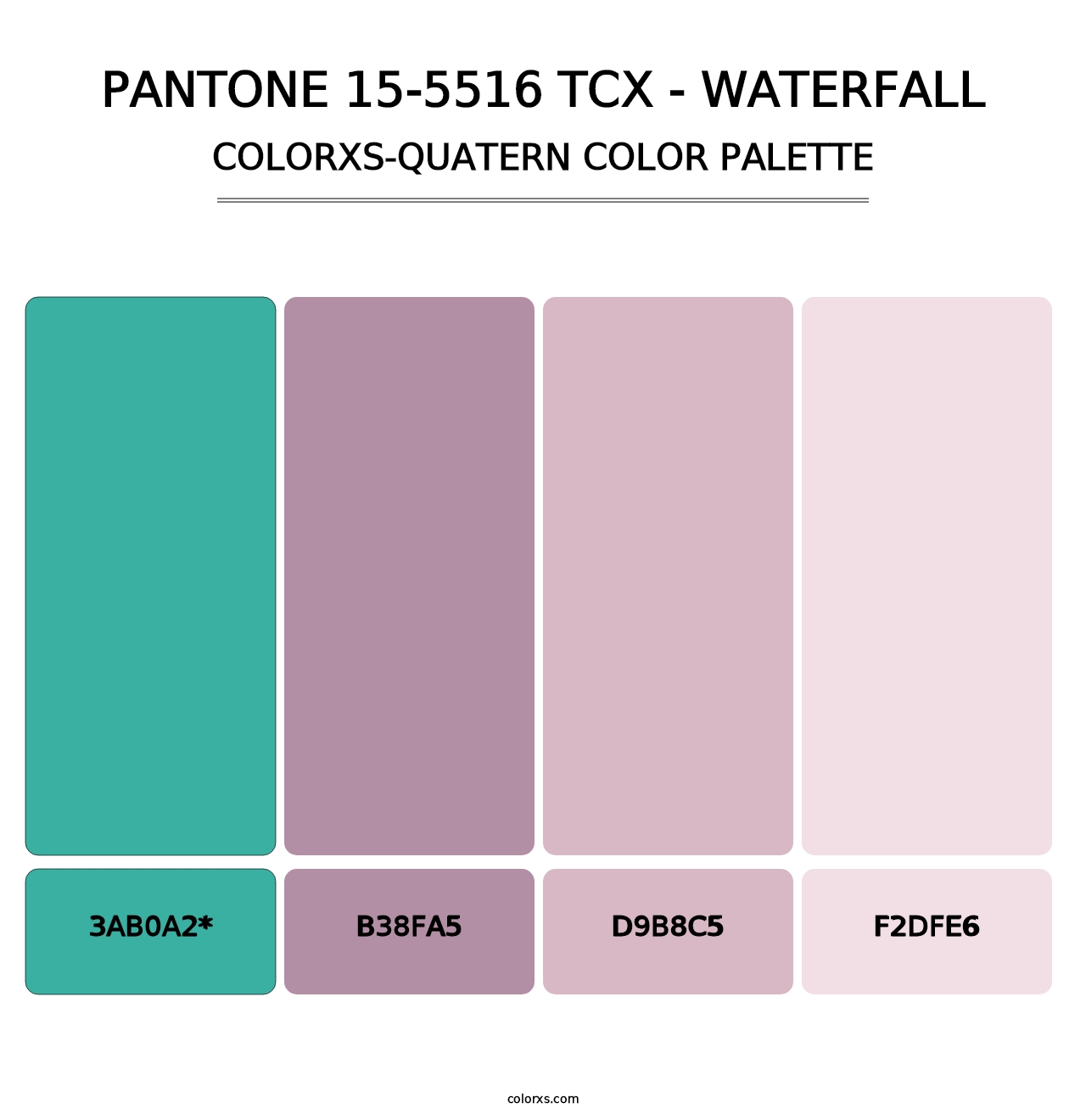 PANTONE 15-5516 TCX - Waterfall - Colorxs Quad Palette