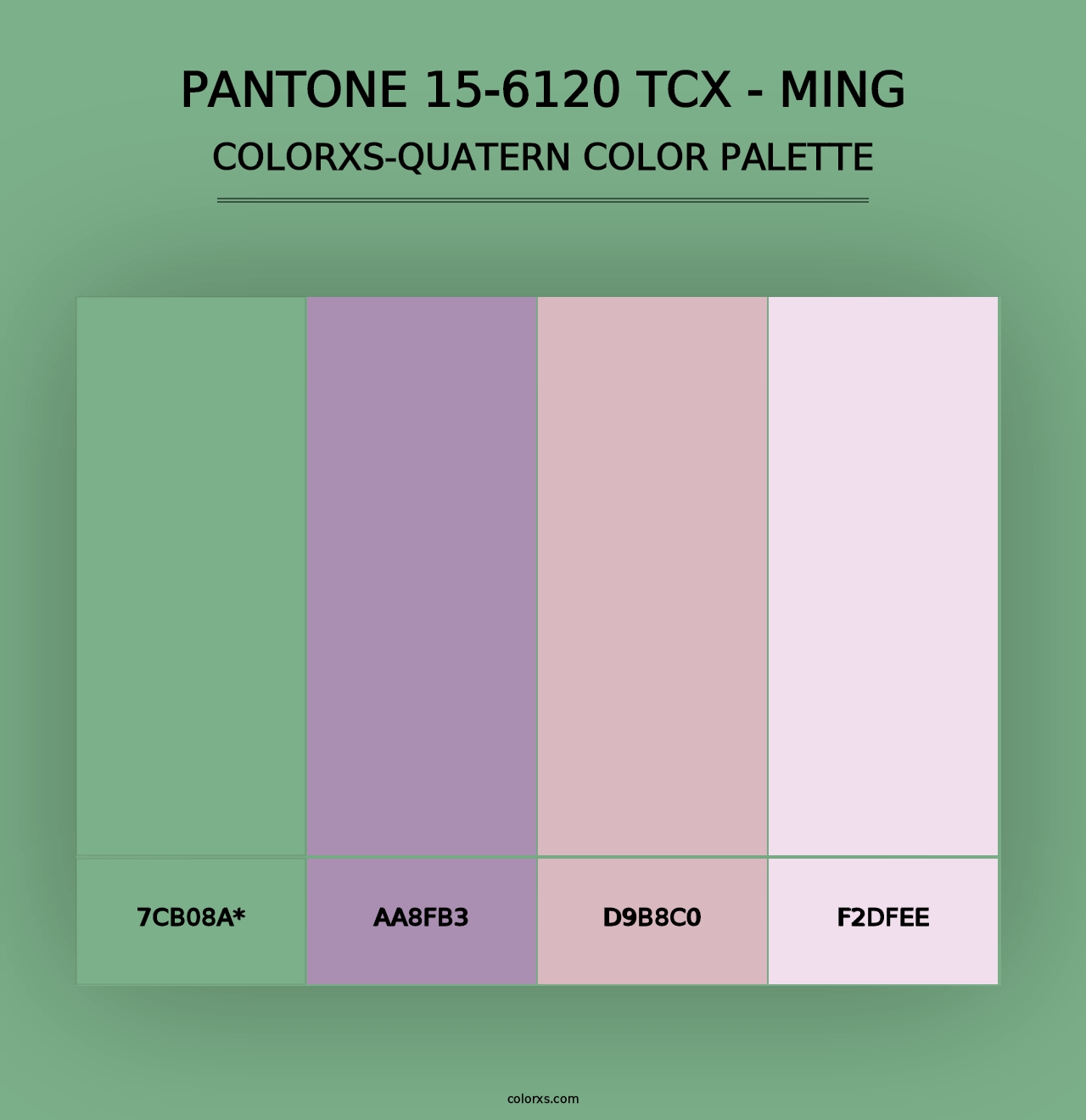 PANTONE 15-6120 TCX - Ming - Colorxs Quad Palette