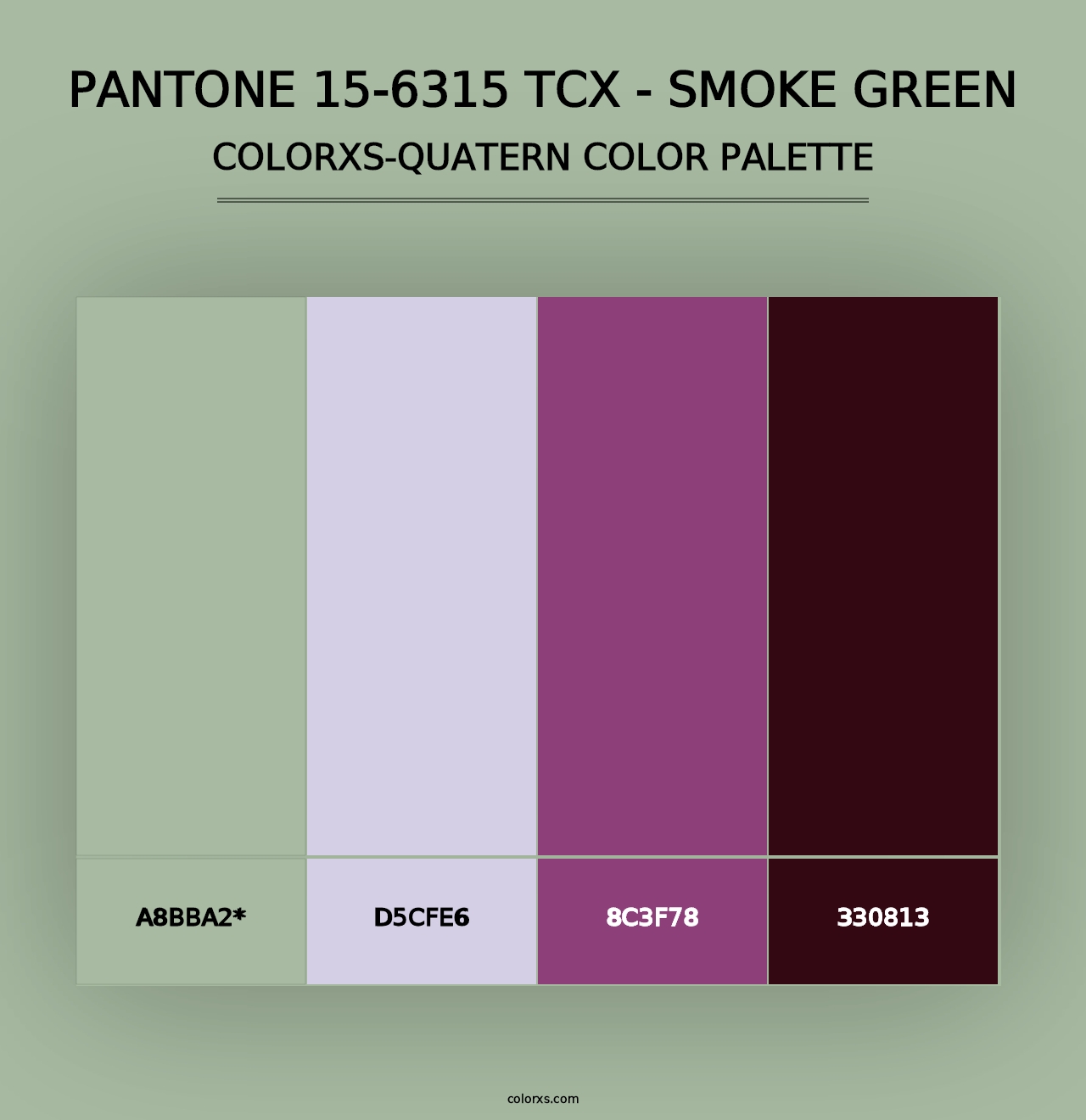 PANTONE 15-6315 TCX - Smoke Green - Colorxs Quad Palette