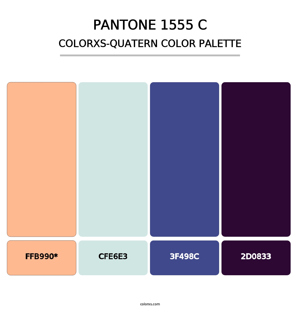 PANTONE 1555 C - Colorxs Quad Palette