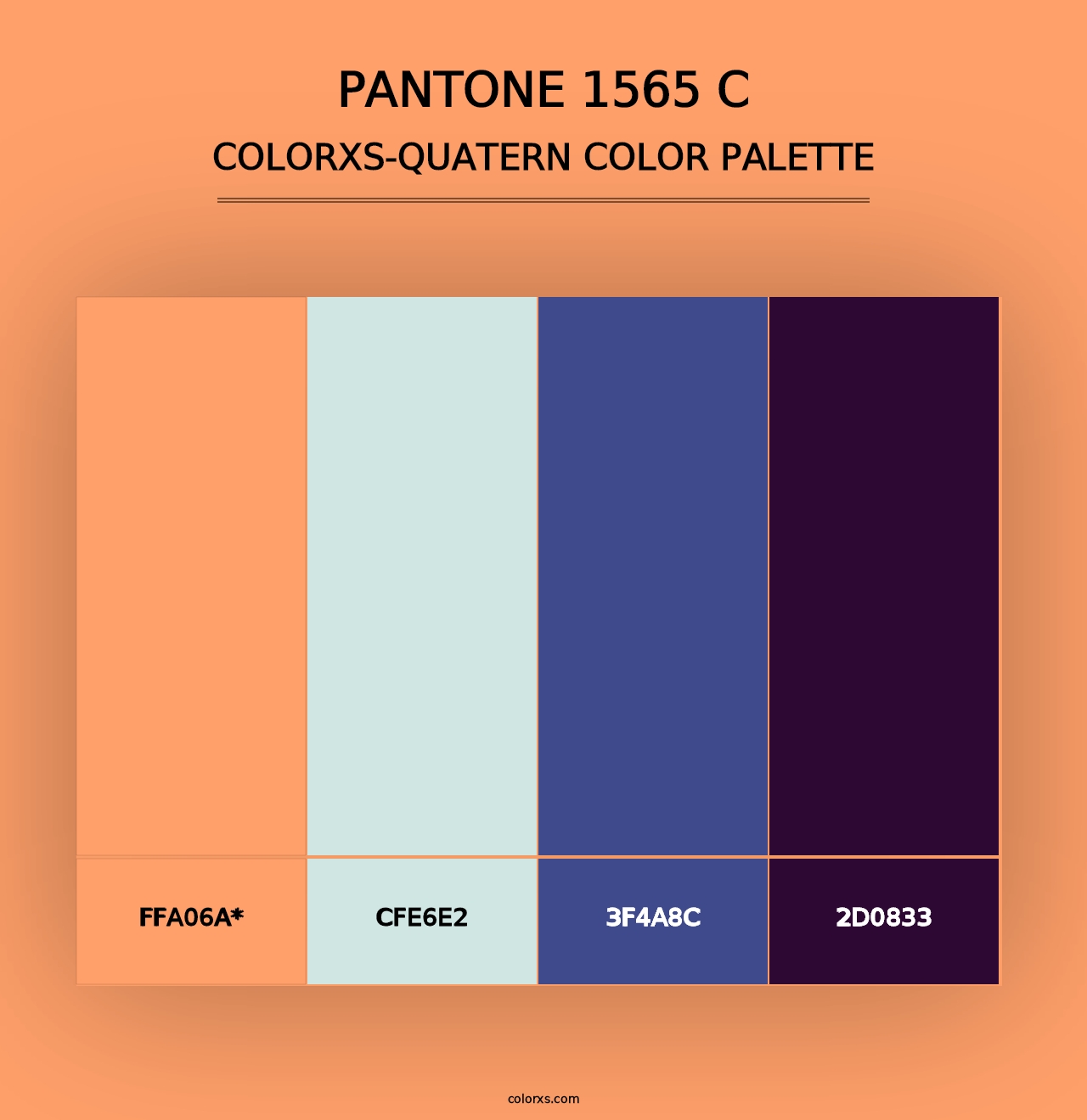 PANTONE 1565 C - Colorxs Quad Palette