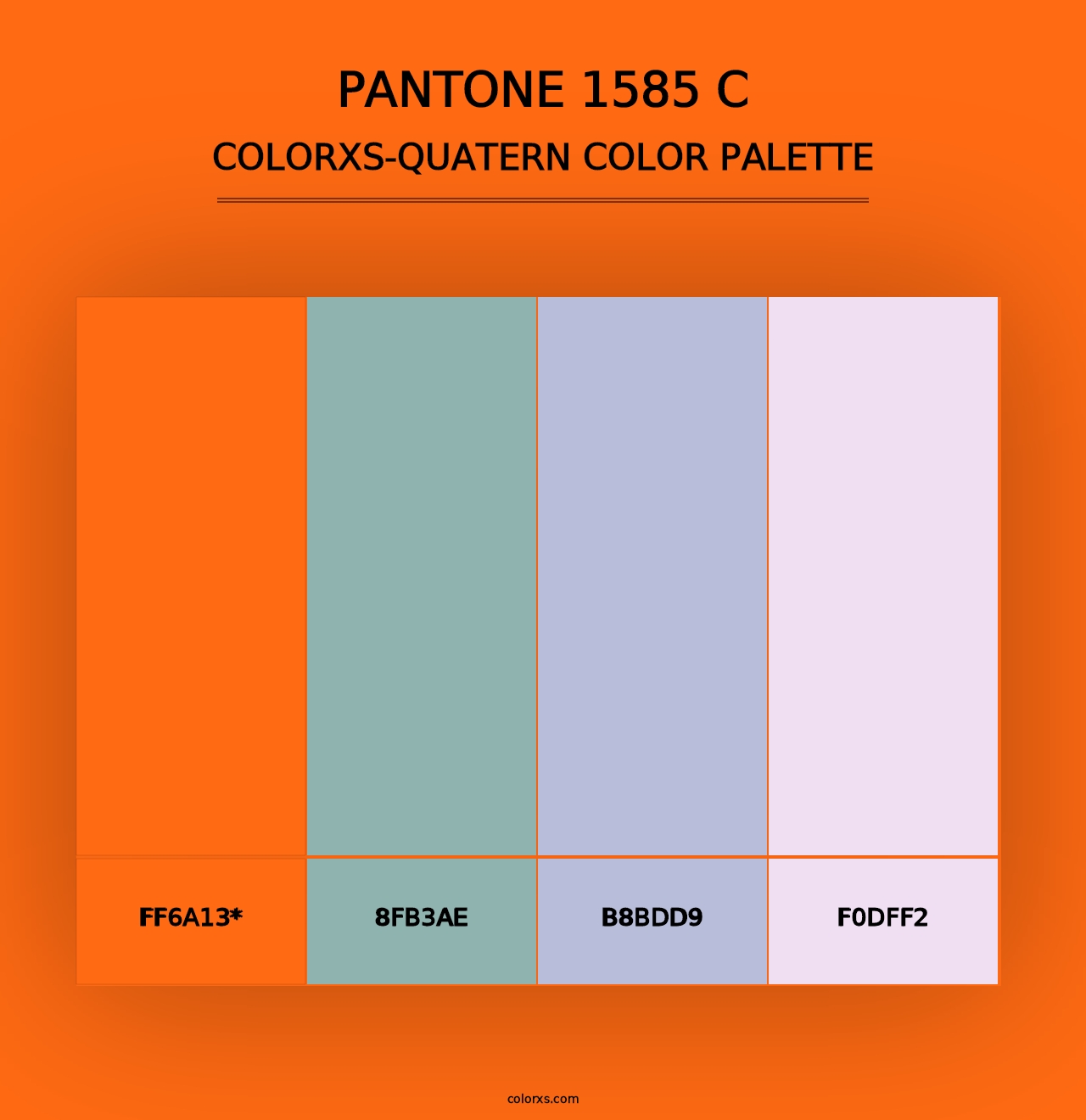 PANTONE 1585 C - Colorxs Quad Palette