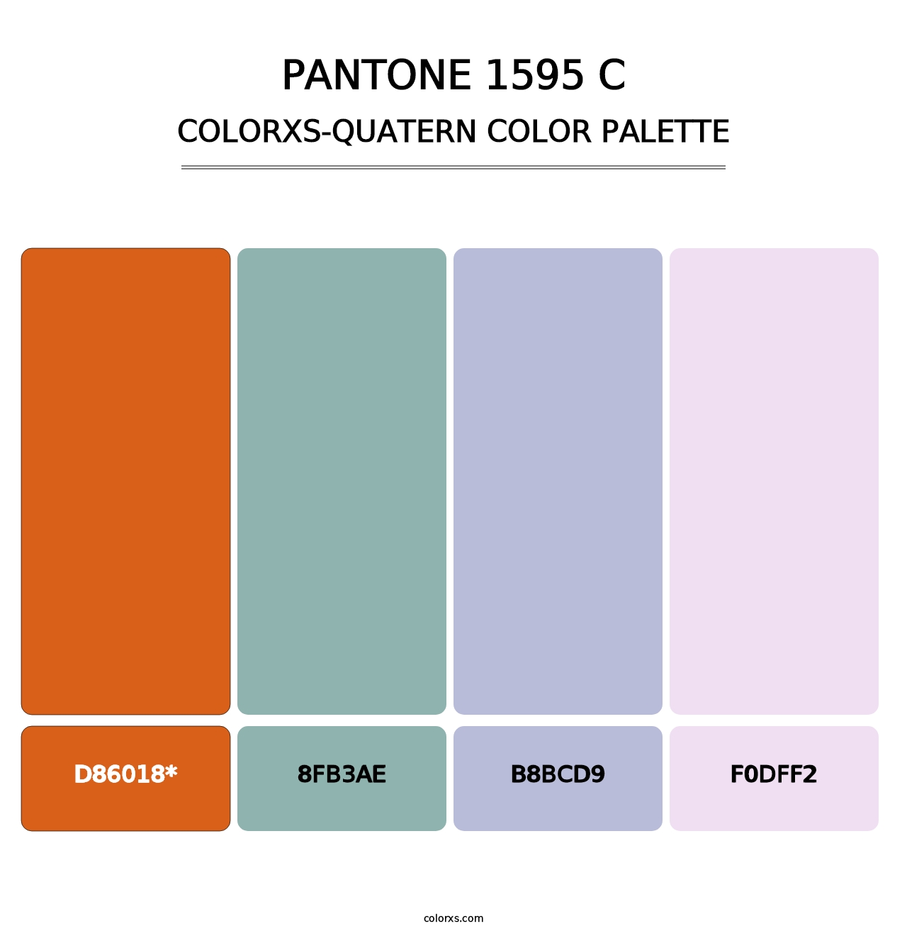 PANTONE 1595 C - Colorxs Quad Palette