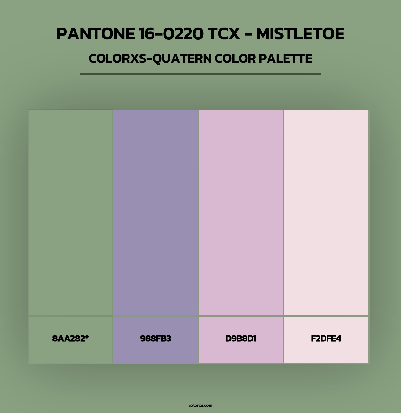 PANTONE 16-0220 TCX - Mistletoe - Colorxs Quad Palette