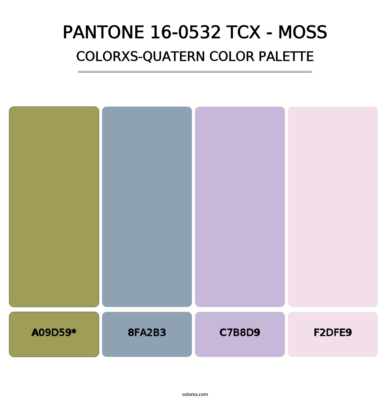 PANTONE 16-0532 TCX - Moss - Colorxs Quad Palette