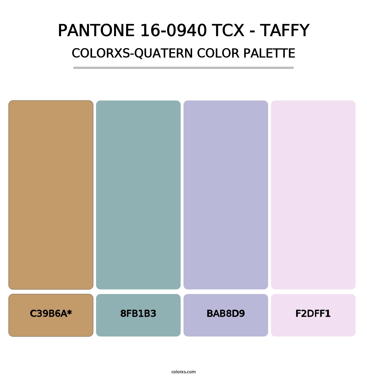 PANTONE 16-0940 TCX - Taffy - Colorxs Quad Palette