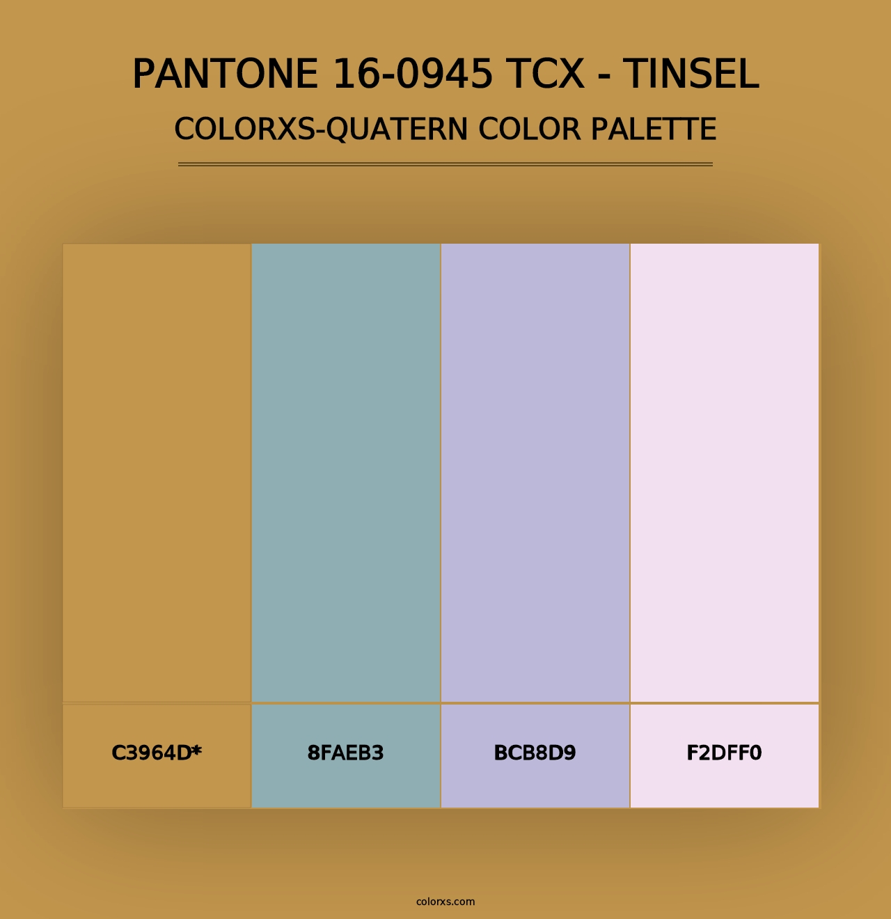 PANTONE 16-0945 TCX - Tinsel - Colorxs Quad Palette