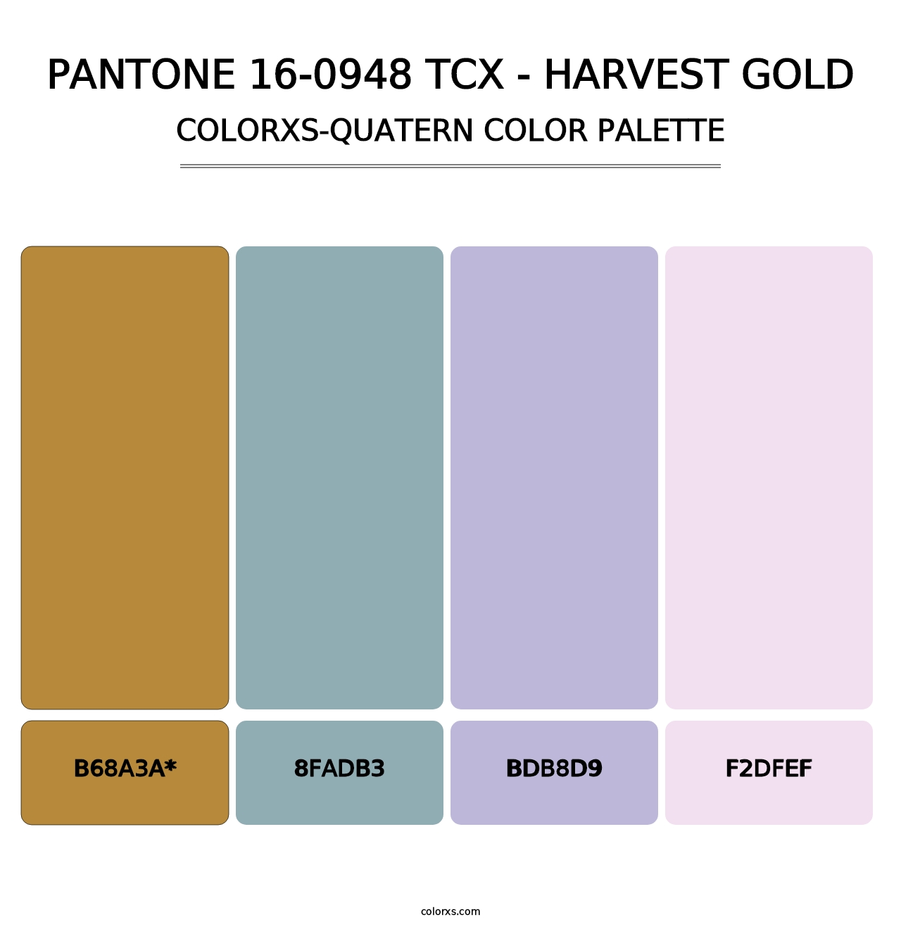 PANTONE 16-0948 TCX - Harvest Gold - Colorxs Quad Palette