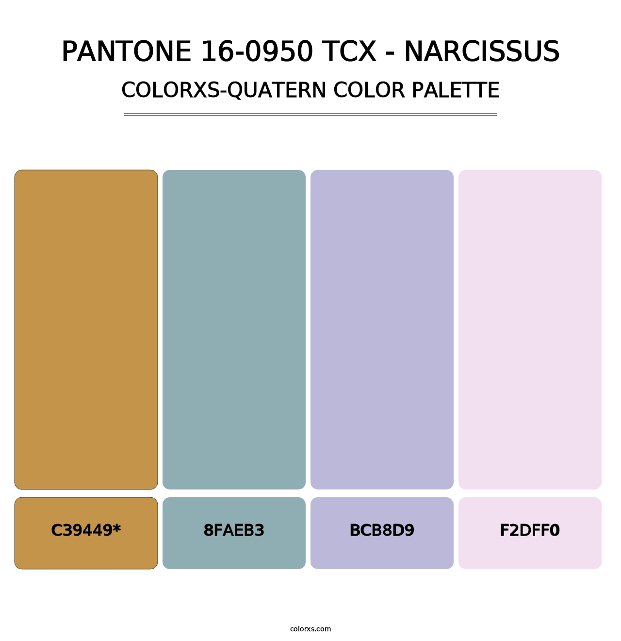 PANTONE 16-0950 TCX - Narcissus - Colorxs Quad Palette