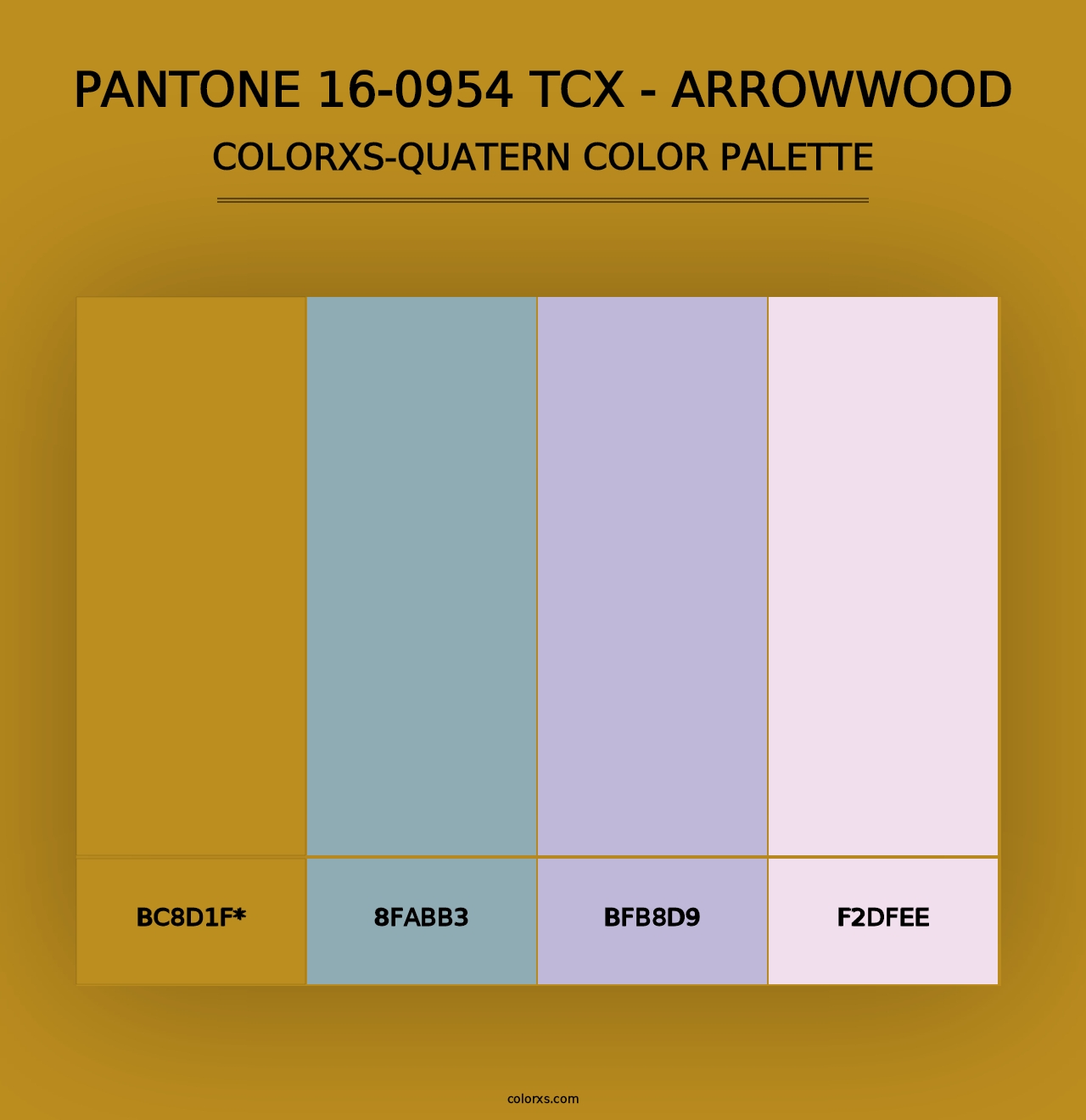 PANTONE 16-0954 TCX - Arrowwood - Colorxs Quad Palette