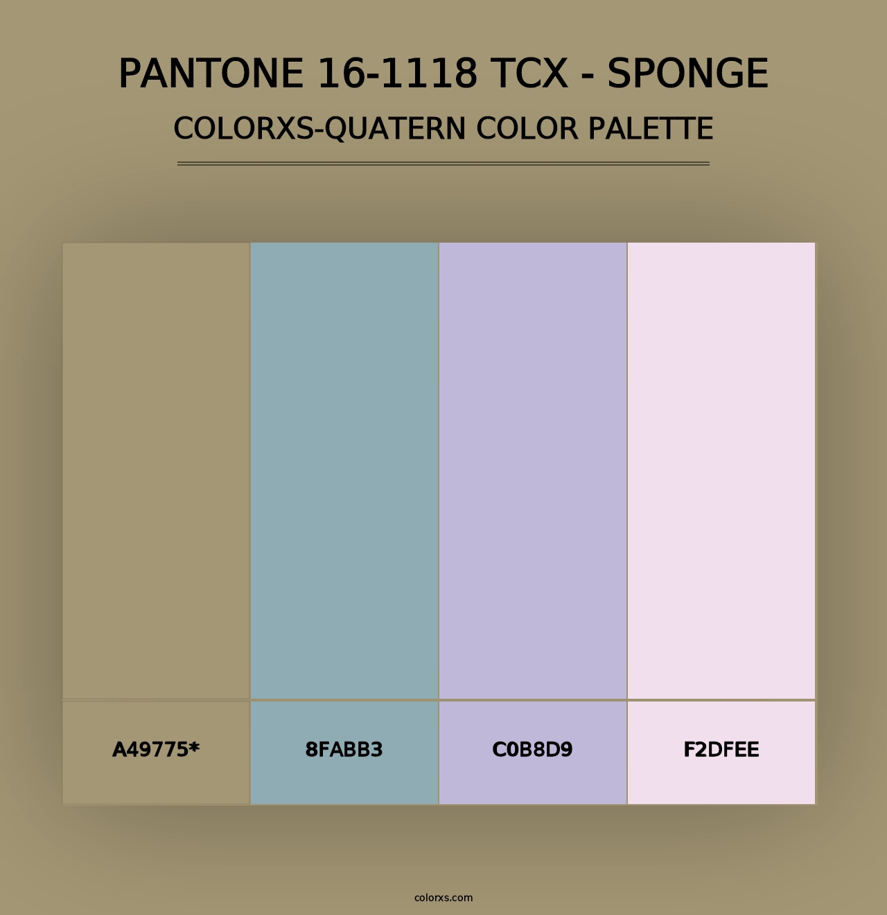 PANTONE 16-1118 TCX - Sponge - Colorxs Quad Palette