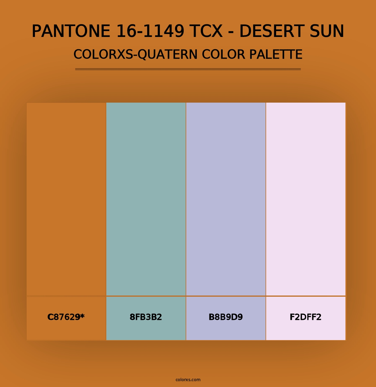 PANTONE 16-1149 TCX - Desert Sun - Colorxs Quad Palette