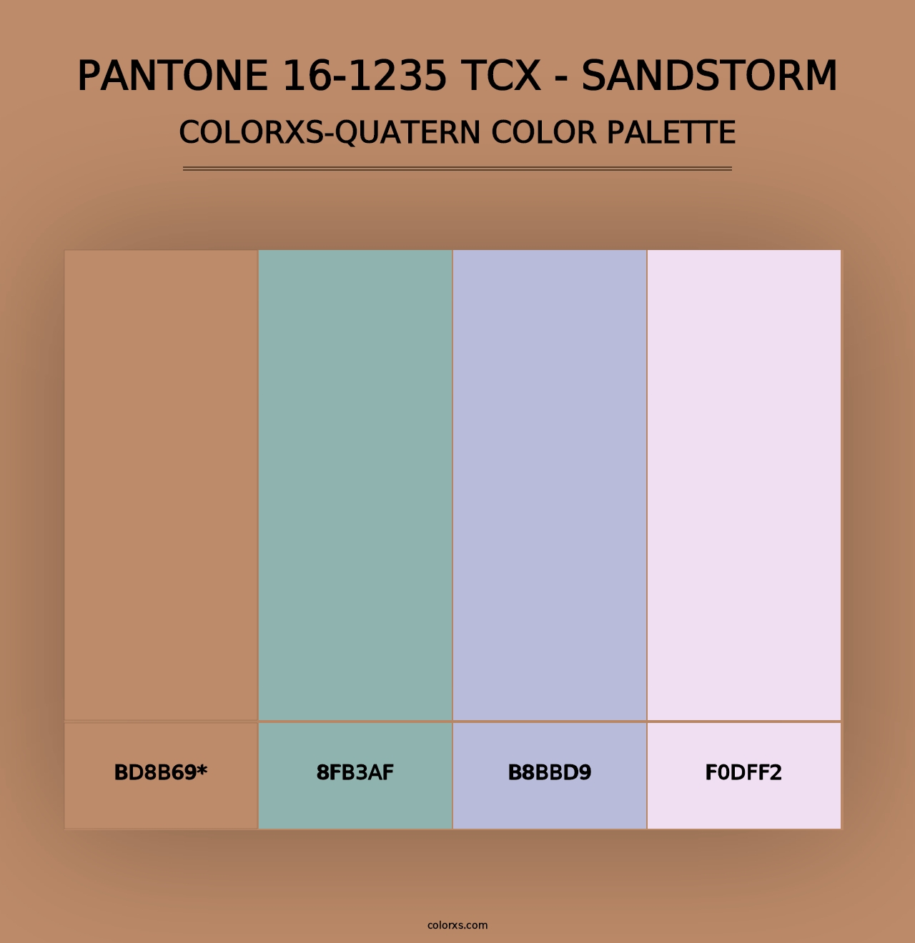 PANTONE 16-1235 TCX - Sandstorm - Colorxs Quad Palette