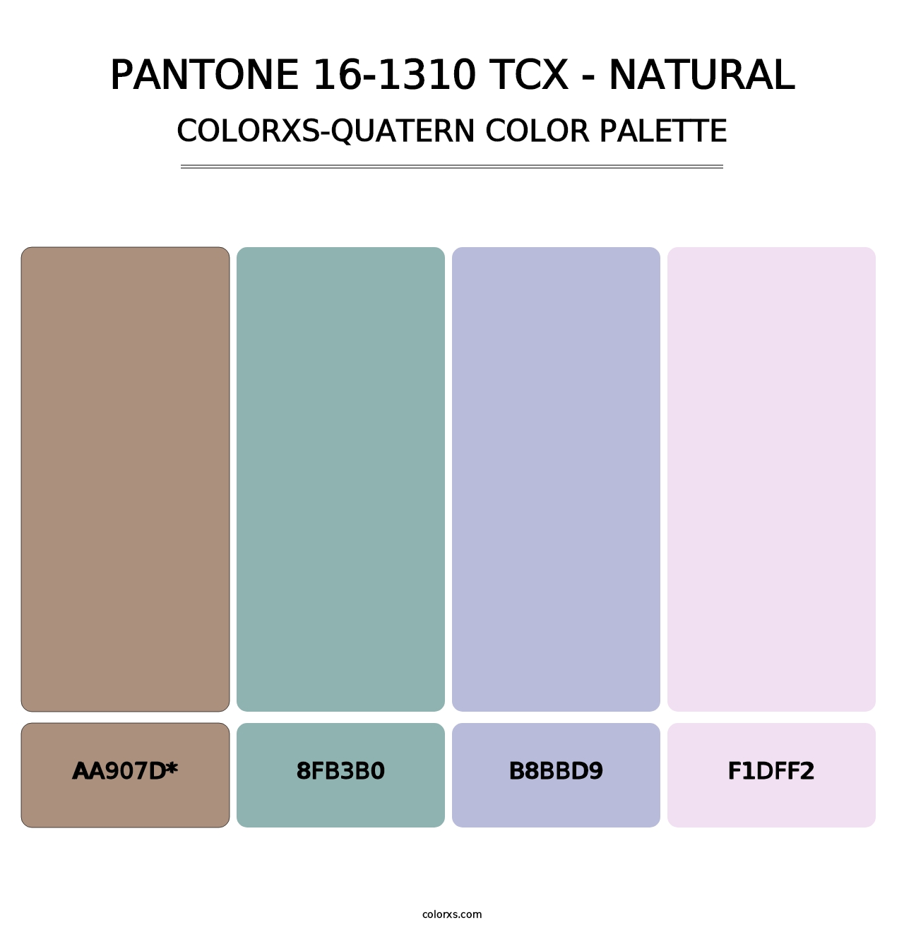 PANTONE 16-1310 TCX - Natural - Colorxs Quad Palette