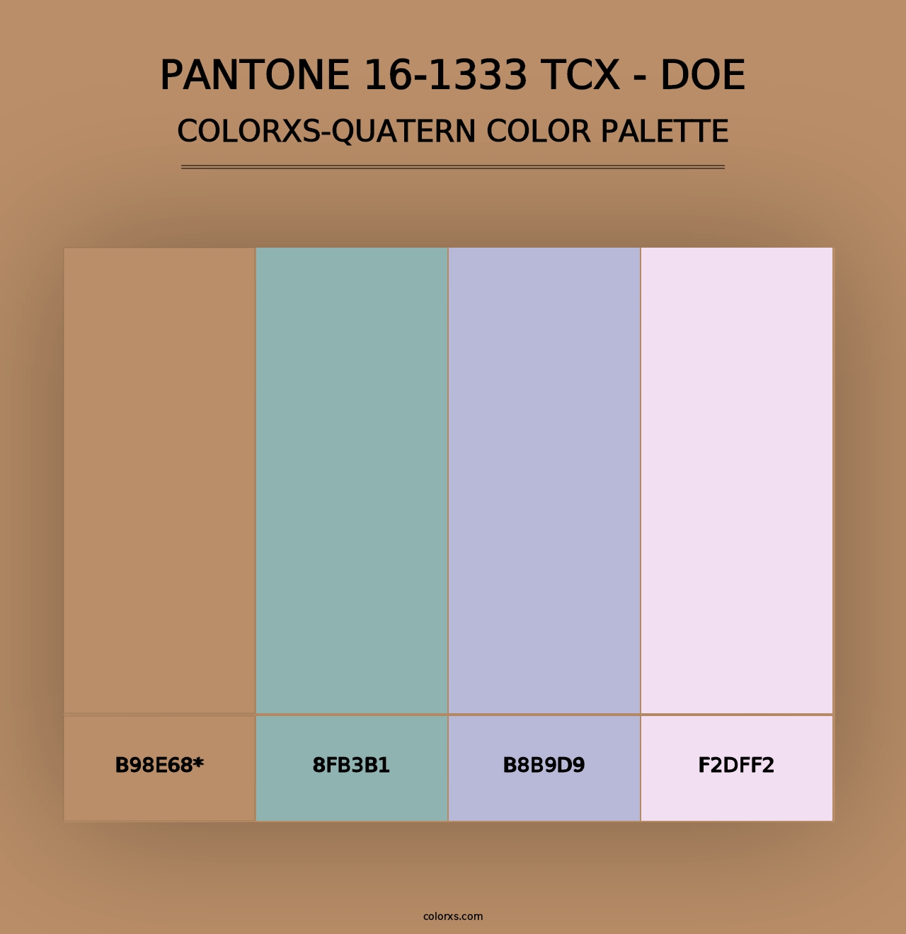 PANTONE 16-1333 TCX - Doe - Colorxs Quad Palette