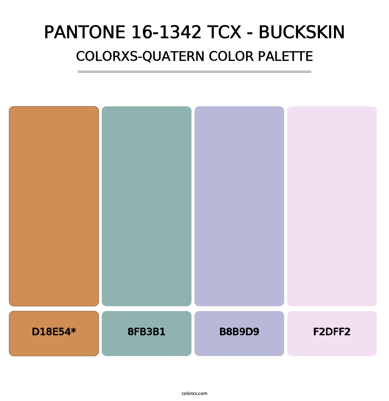 PANTONE 16-1342 TCX - Buckskin - Colorxs Quad Palette