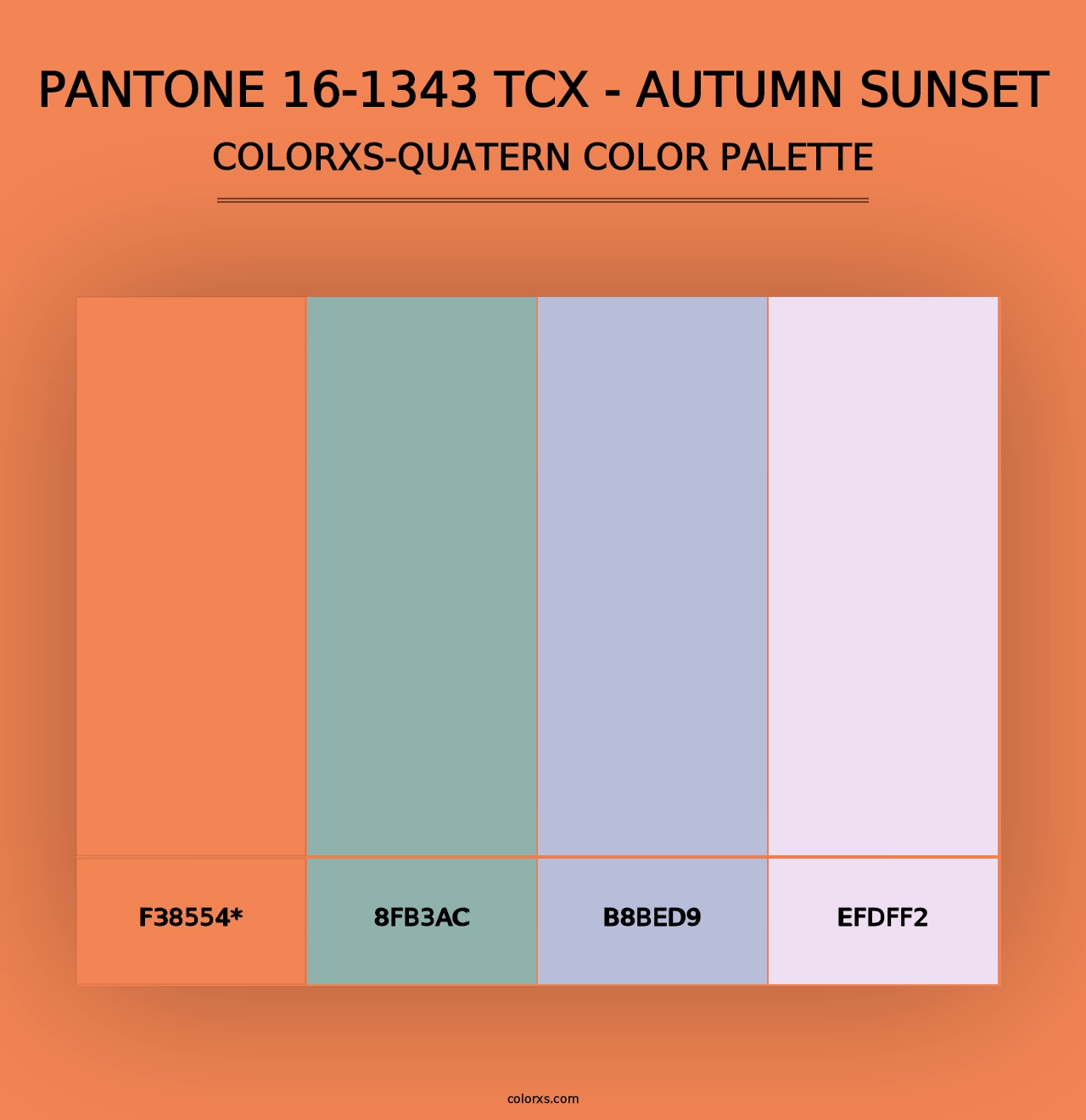 PANTONE 16-1343 TCX - Autumn Sunset - Colorxs Quad Palette