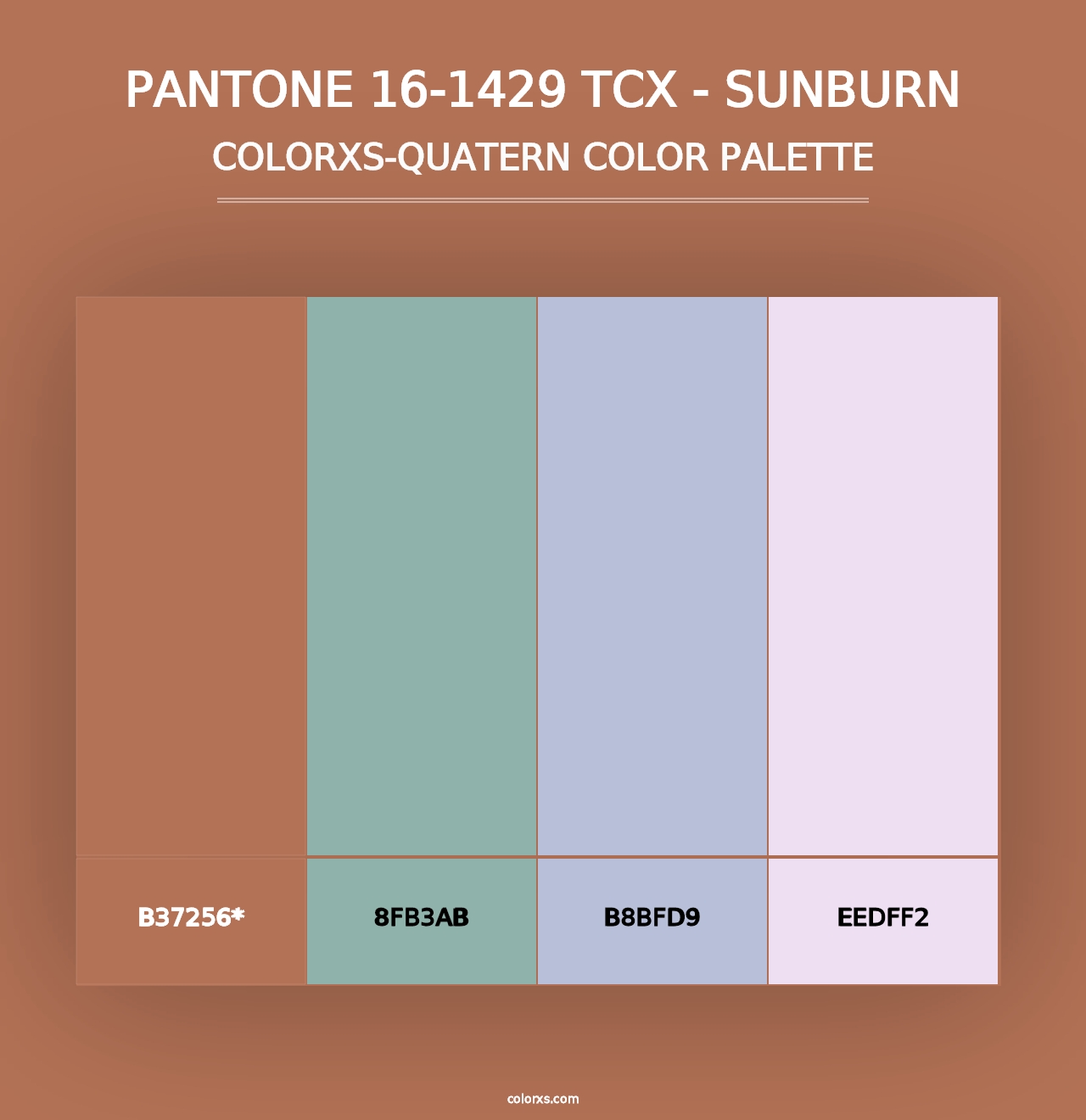 PANTONE 16-1429 TCX - Sunburn - Colorxs Quad Palette