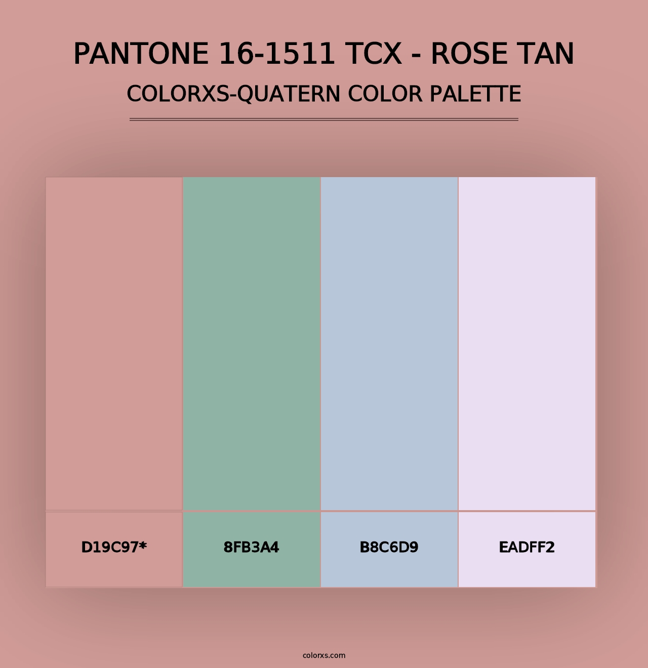 PANTONE 16-1511 TCX - Rose Tan - Colorxs Quad Palette